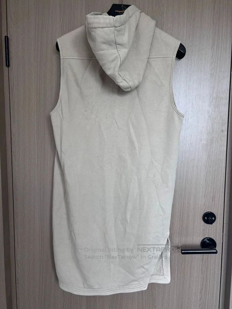 Rick Owens beige long hooded sleeveless sweatshirt L size . Size US L / EU 52-54 / 3 - 2 Thumbnail