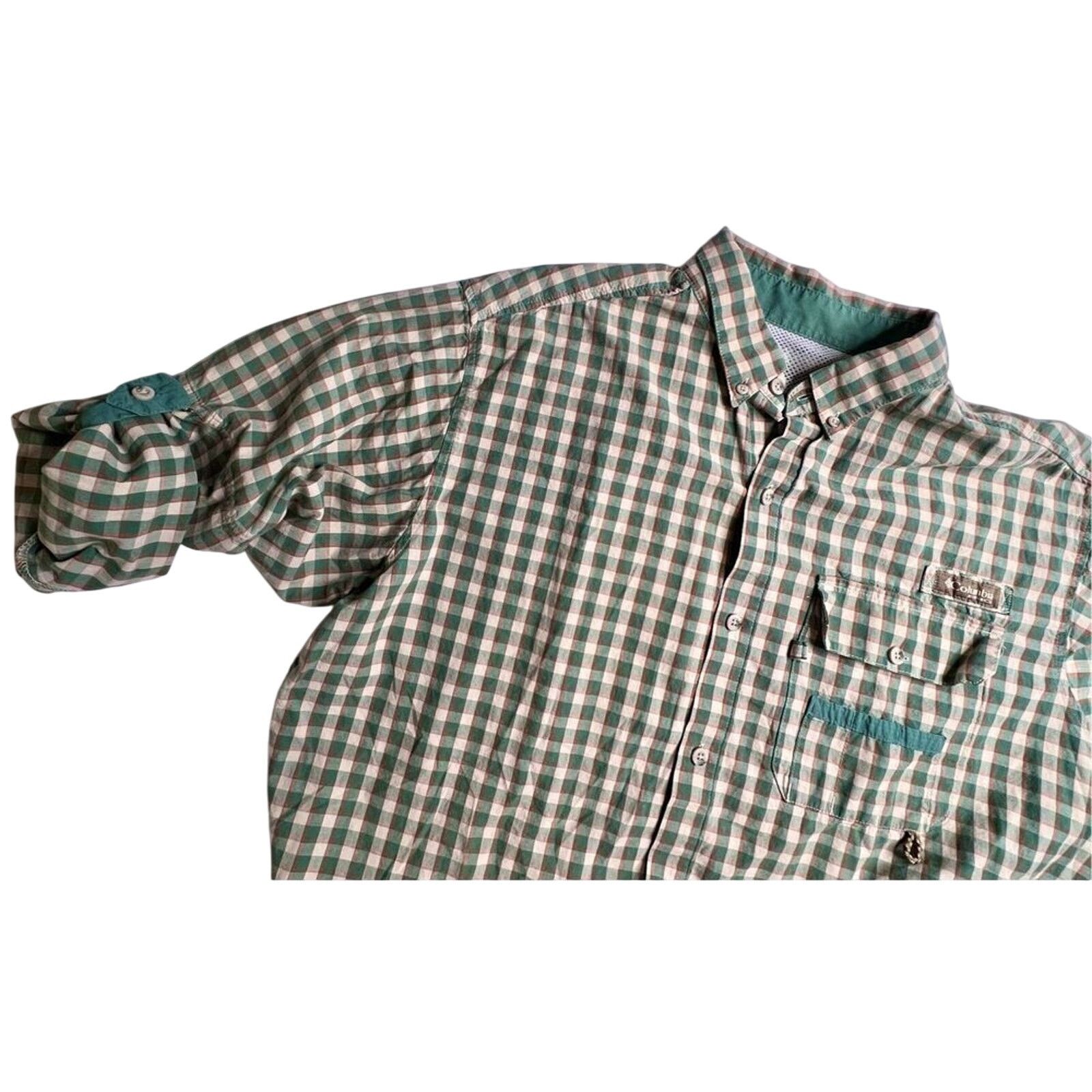 Columbia Columbia PHG Hunting Vented Back Yoke Green Plaid Shirt L/XL Size US L / EU 52-54 / 3 - 5 Thumbnail