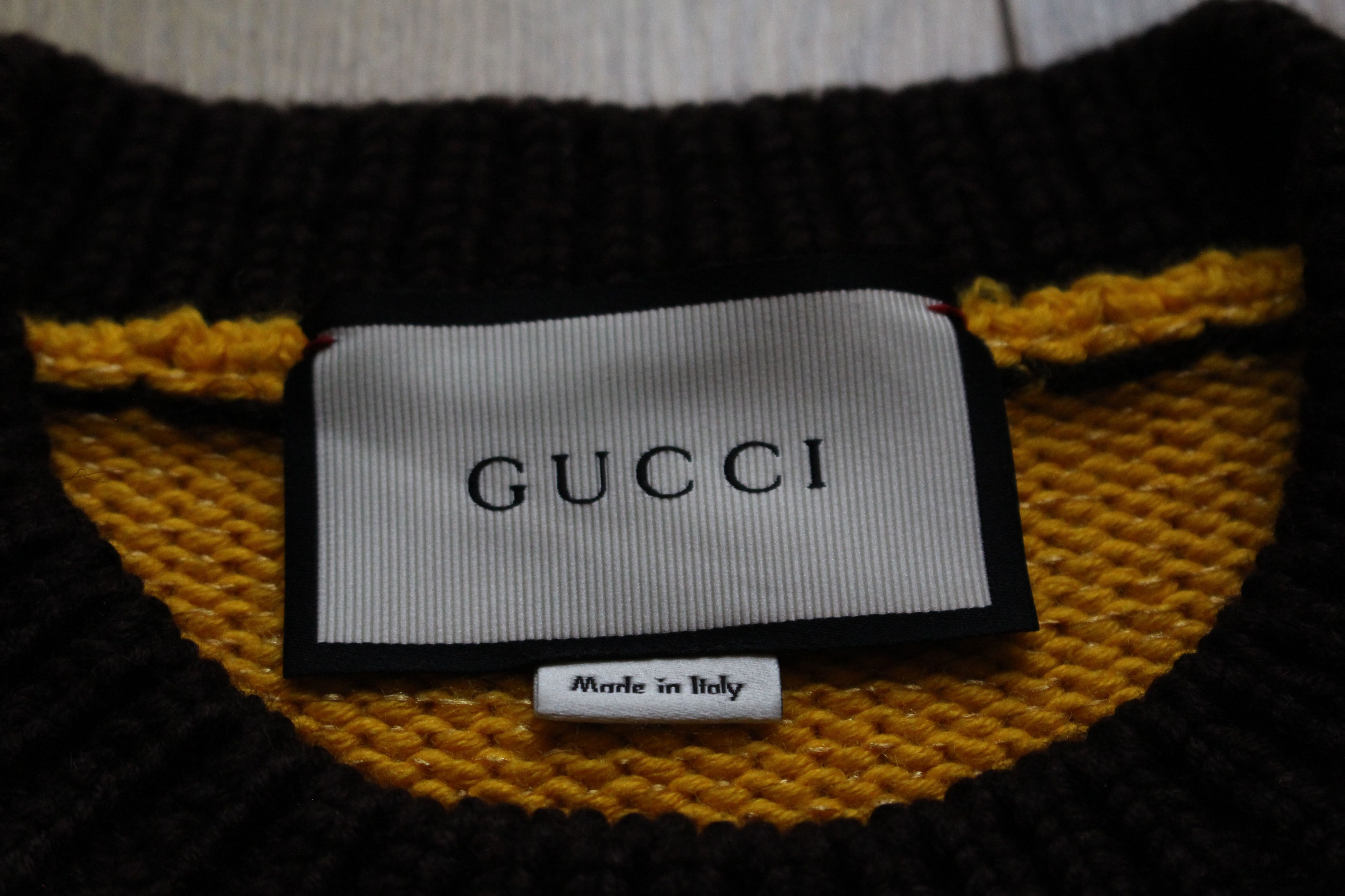 Gucci Wool sweater with contrast trims - Alessandro Michele Size US L / EU 52-54 / 3 - 4 Thumbnail