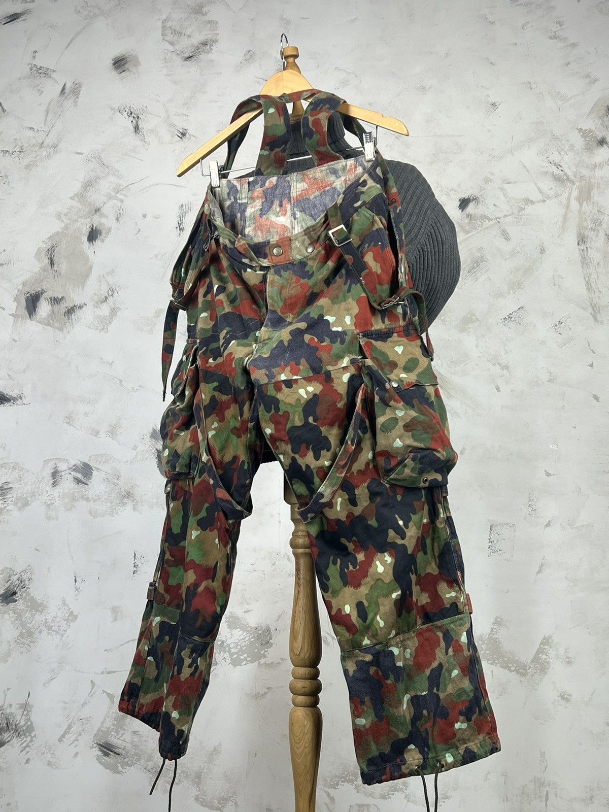 Vintage Vintage Swiss Alpenflage Cargo Bib Pants Size M - L Size US 32 / EU 48 - 6 Thumbnail