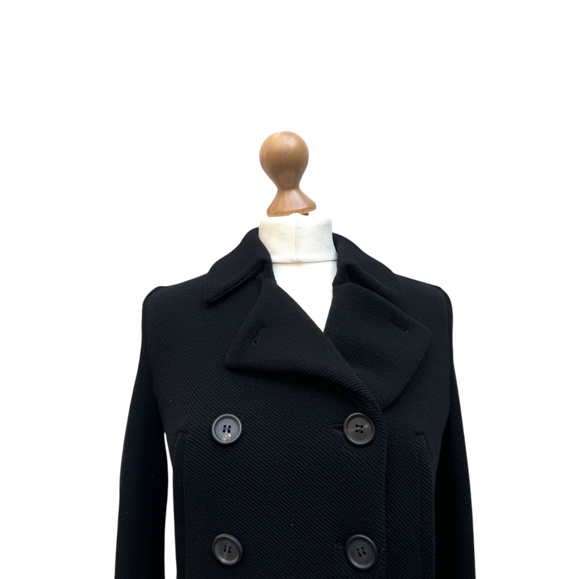 Miu Miu Black Wool Double-Breasted Jacket Size M / US 6-8 / IT 42-44 - 2 Thumbnail