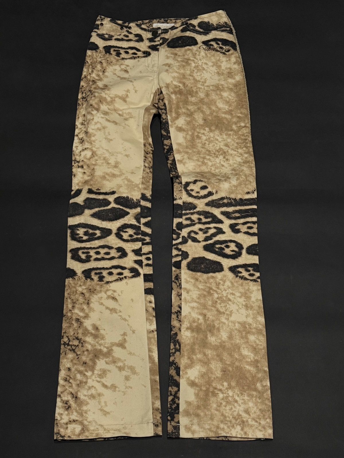 Roberto Cavalli Roberto Cavalli Overprint Flared Pants Size US 29 - 1 Thumbnail