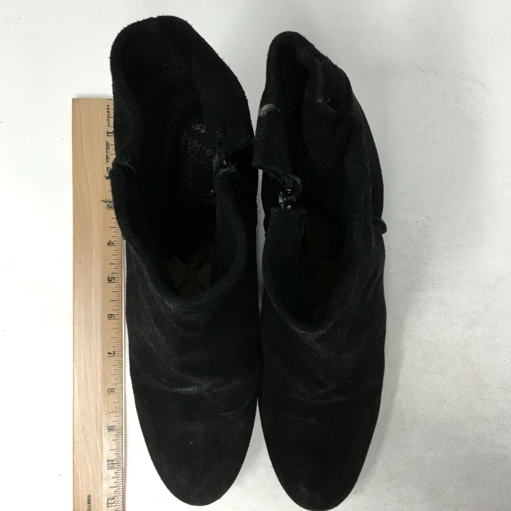 Bata Bata Boots Womens Ankle Booties Black Suede Block Heels Made In Italy 41 EU Size US 11 / IT 41 - 5 Thumbnail
