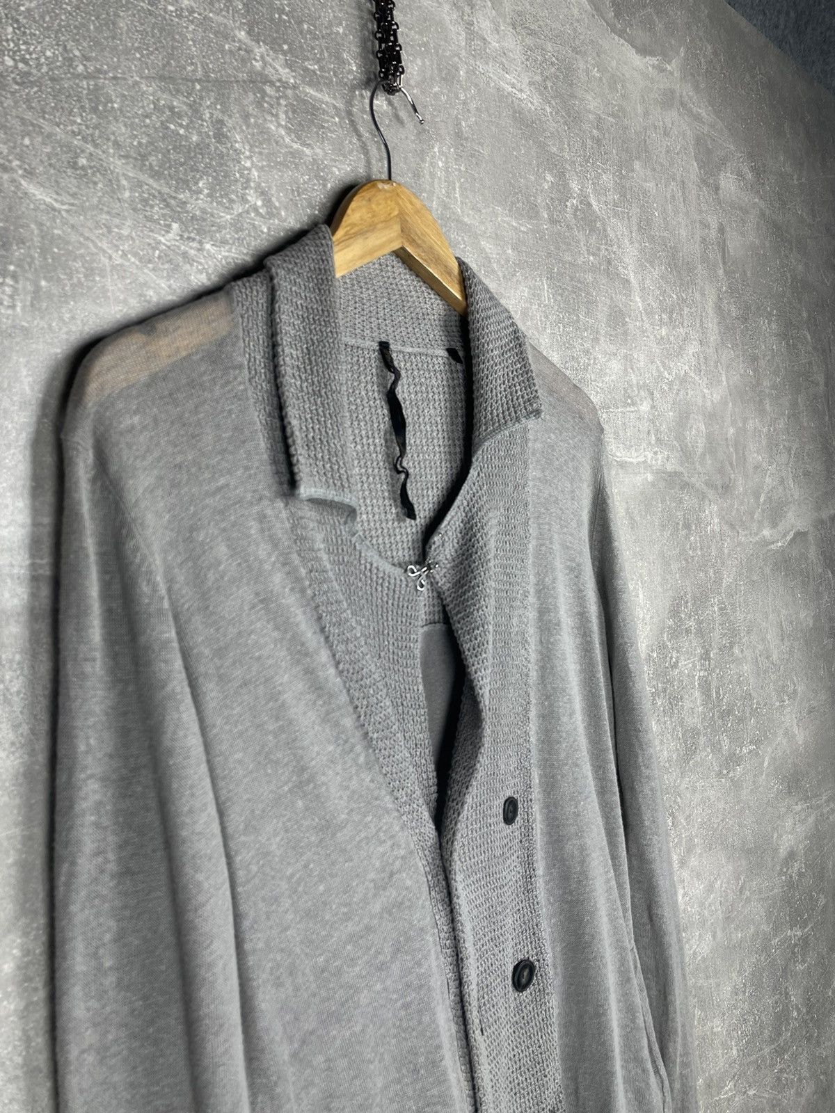 Diesel Black Gold × Vintage Diesel Black Gold Knitted 100% Linen Avant Garde Cardigan Size US S / EU 44-46 / 1 - 7 Thumbnail