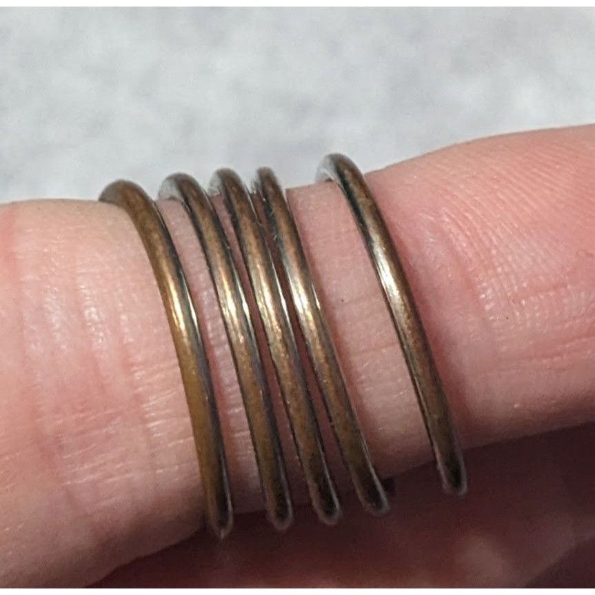 Other Copper And Silver Tone Metal Coil Ring Size 7 Size ONE SIZE - 15 Thumbnail