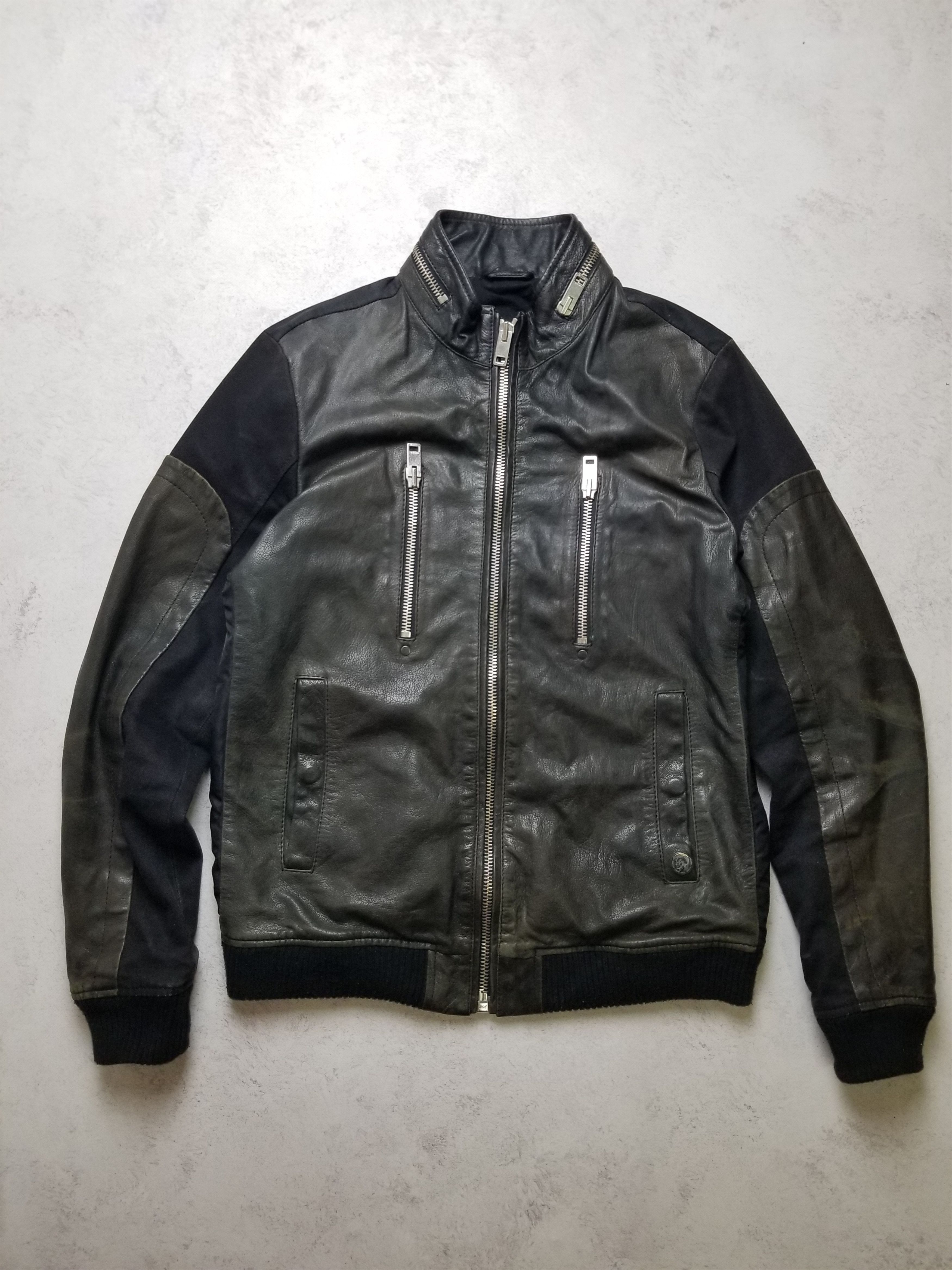 Diesel Diesel L-Madara Sheepskin Leather Biker Motorcycle Jacket Size US M / EU 48-50 / 2 - 1 Thumbnail