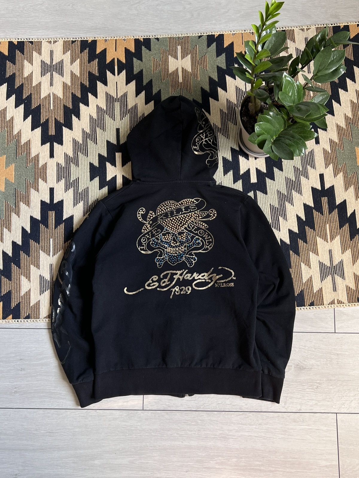 Christian Audigier Ed Hardy by Christian Audigier Big Logo Y2K Zip Hoodie Size XS / US 0-2 / IT 36-38 - 1 Thumbnail