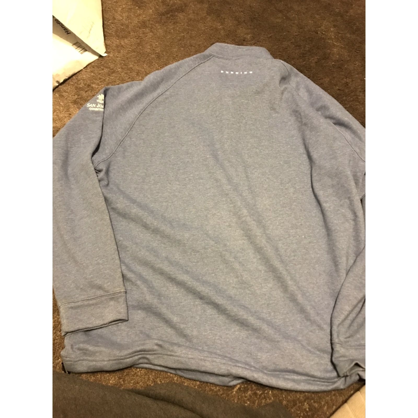 Vintage Dunning Golf 1/4 Zip Long Sleeve Blue Pullover Men XL Shirt Size US XL / EU 56 / 4 - 6 Thumbnail