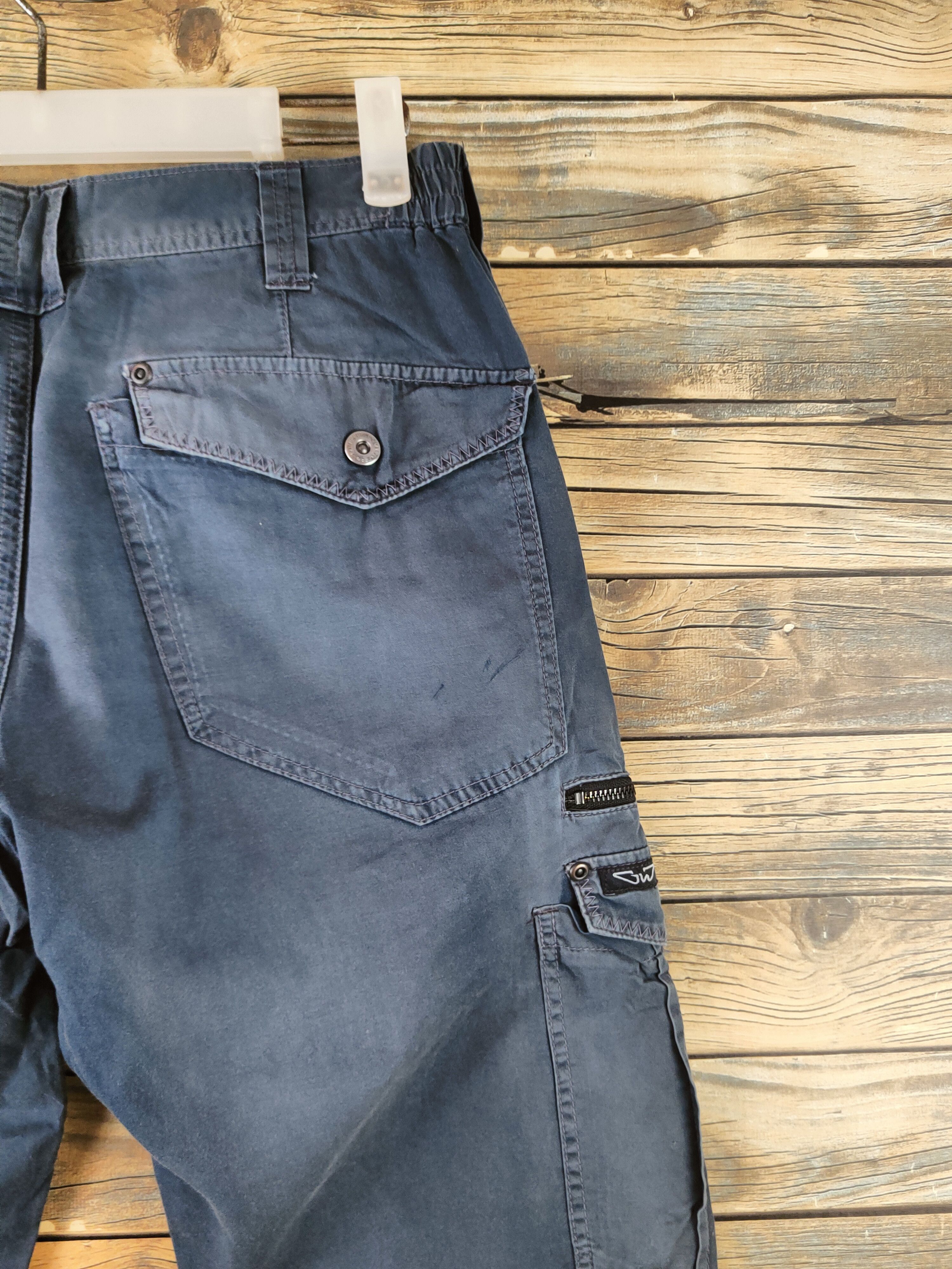 Japanese Brand DL GW Blue Multipocket utility Cargo Pants #46-293 Size US 28 / EU 44 - 11 Thumbnail