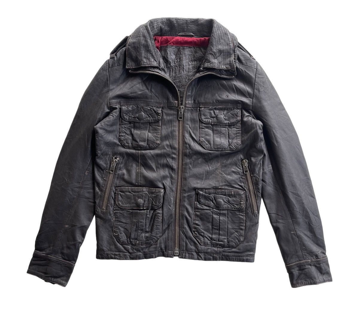 Superdry AW10 Superdry Brad Cuir Leather Jacket Size US S / EU 44-46 / 1 - 3 Thumbnail