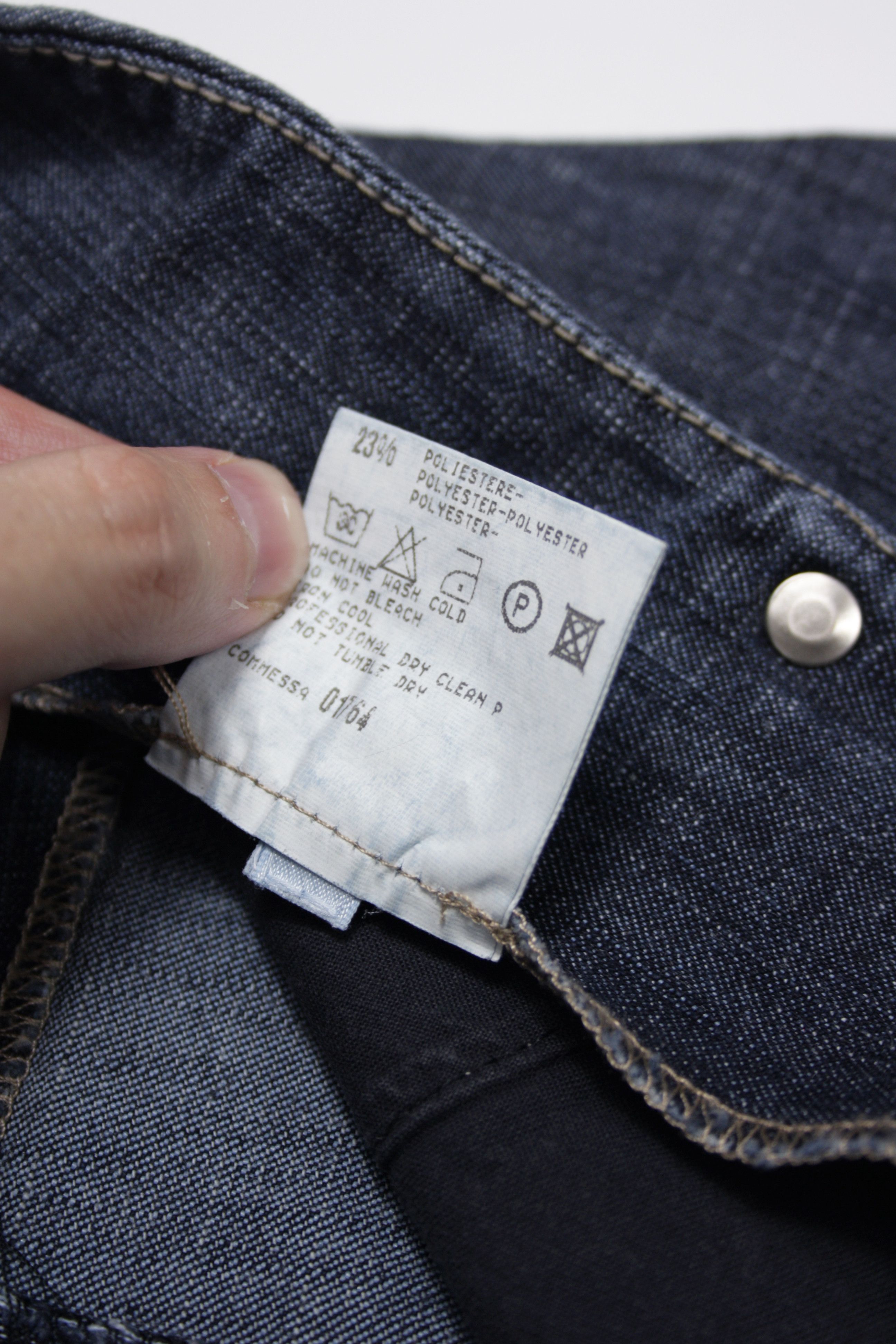Marithe + Francois Girbaud × Vintage M+FG 2000s Vintage Denim Straight Midi Skirt Y2K Size 31" - 8 Thumbnail