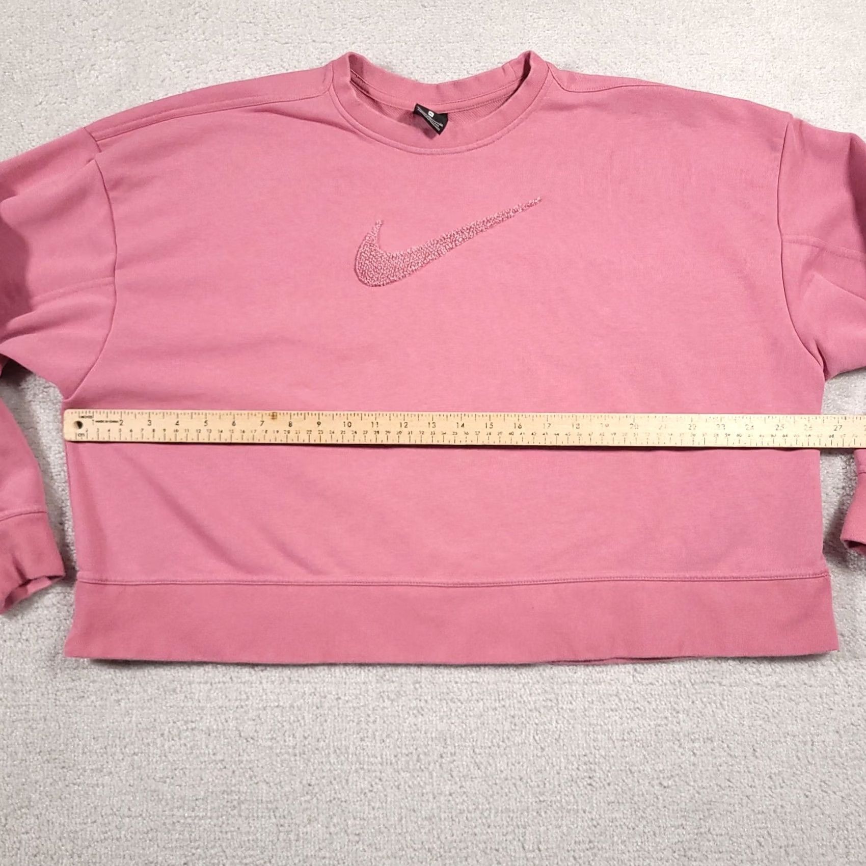 Nike Nike Get Fit Swoosh Training Crewneck Sweatshirt Oversozed Crop Women's XL Pink Size XL / US 12-14 / IT 48-50 - 6 Thumbnail