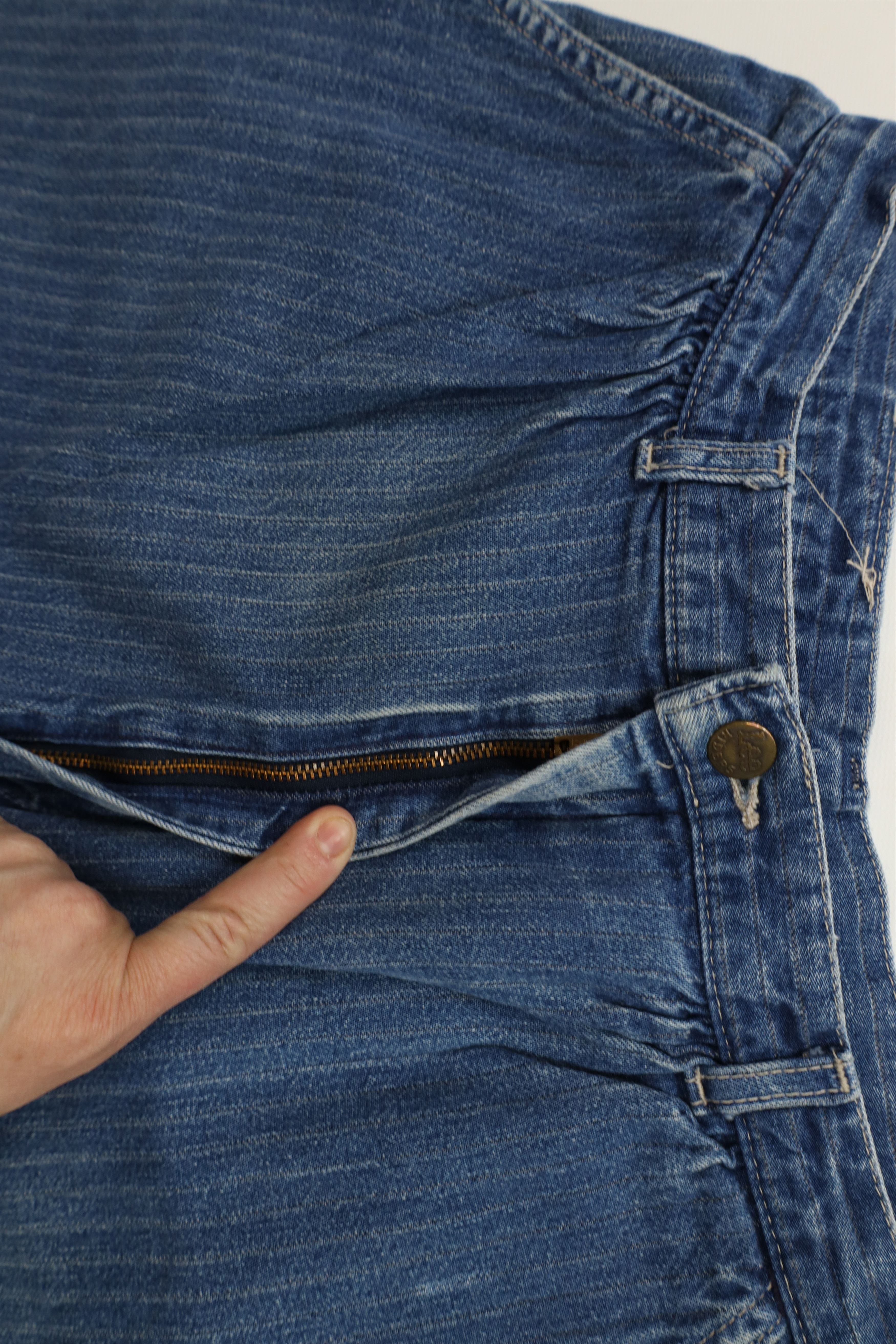 Lee × Vintage Vintage 90s Lee Relaxed Fit Tapered Leg Denim Jeans Striped Size 28" / US 6 / IT 42 - 8 Thumbnail