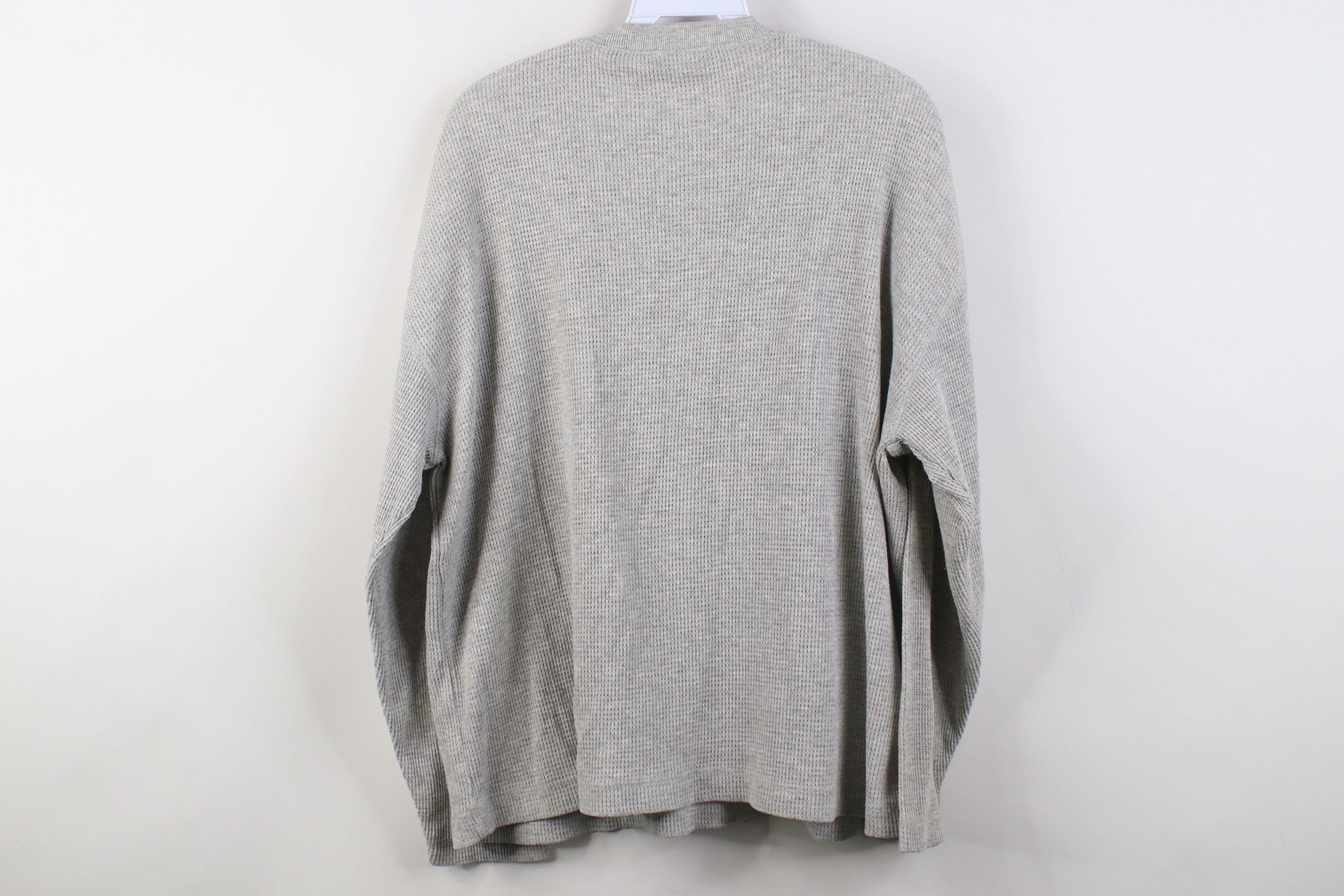Vintage Vintage 90s Streetwear Thermal Waffle Knit Henley T-Shirt Size L / US 10 / IT 46 - 12 Thumbnail