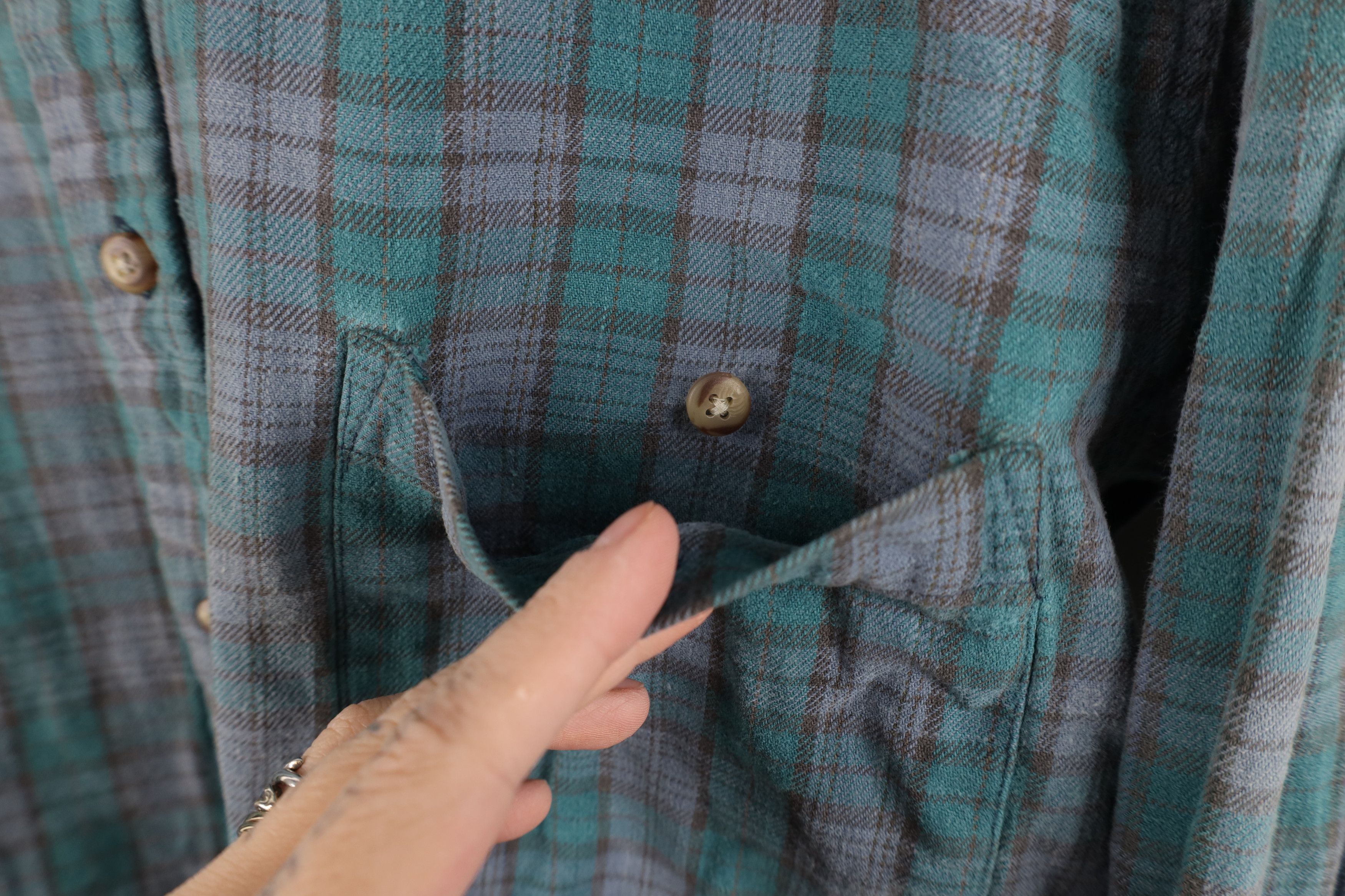 Vintage Vintage 90s Streetwear Flannel Collared Button Down Shirt Size US M / EU 48-50 / 2 - 4 Thumbnail