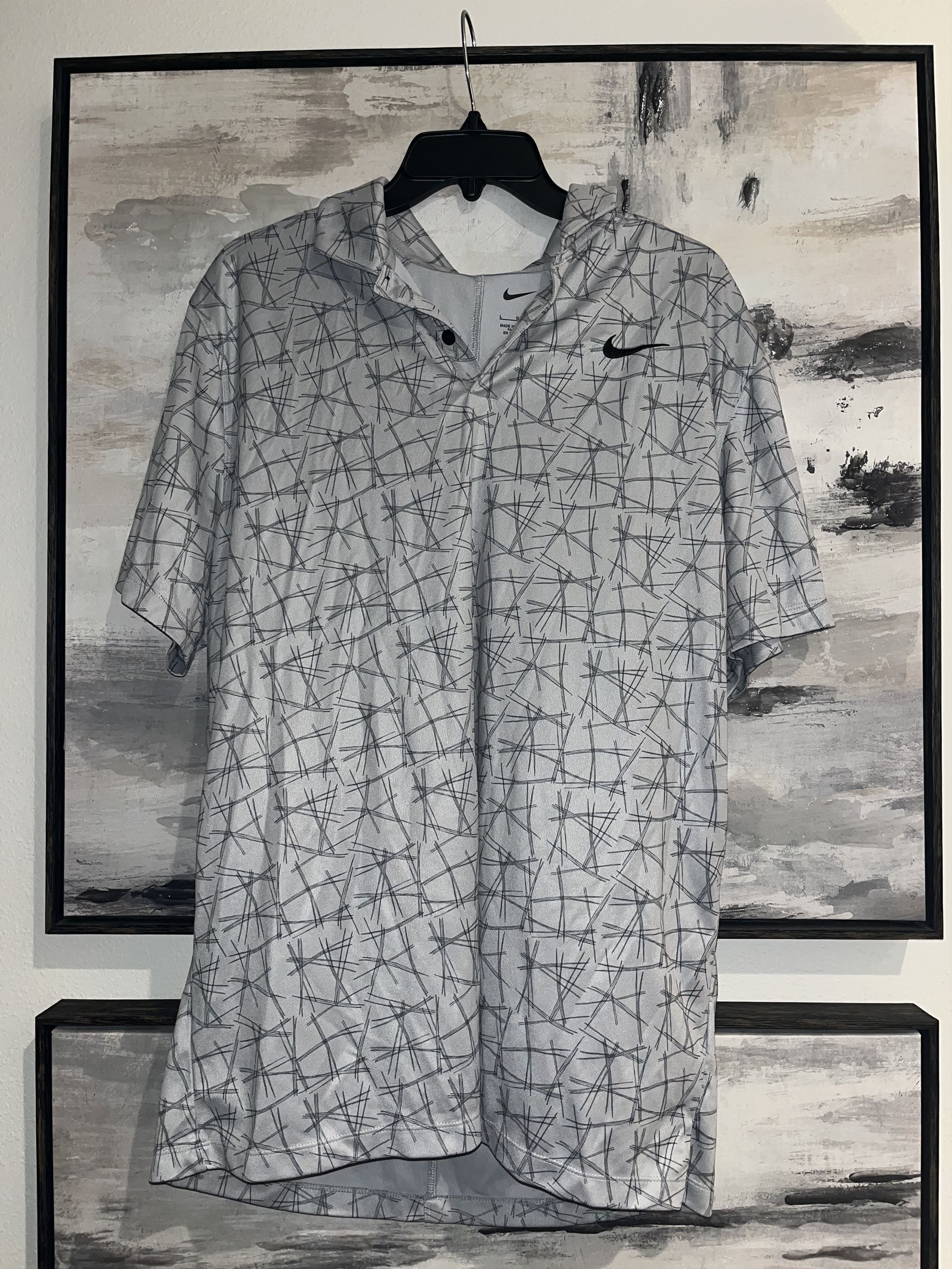 Nike Light Grey Polo Size US L / EU 52-54 / 3 - 1 Thumbnail