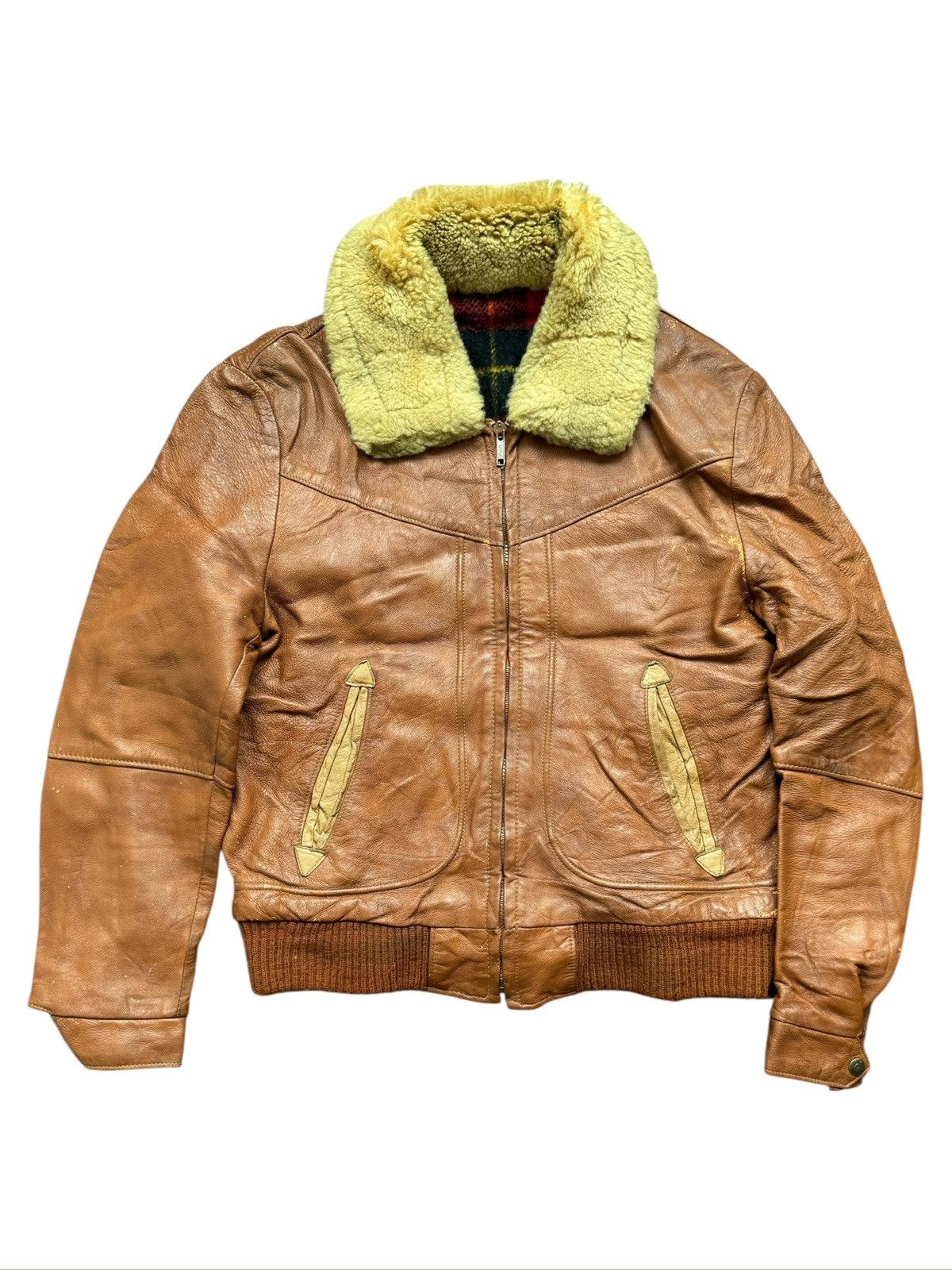 Schott VERY RARE VINTAGE JACKET LEATHER FLIGHT BOMBER SCHOTT Size US M / EU 48-50 / 2 - 1 Thumbnail