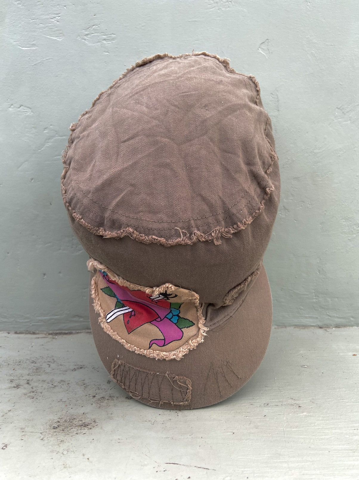 If Six Was Nine 2000s ditsetressed japanese style patrol hat Size ONE SIZE - 7 Thumbnail
