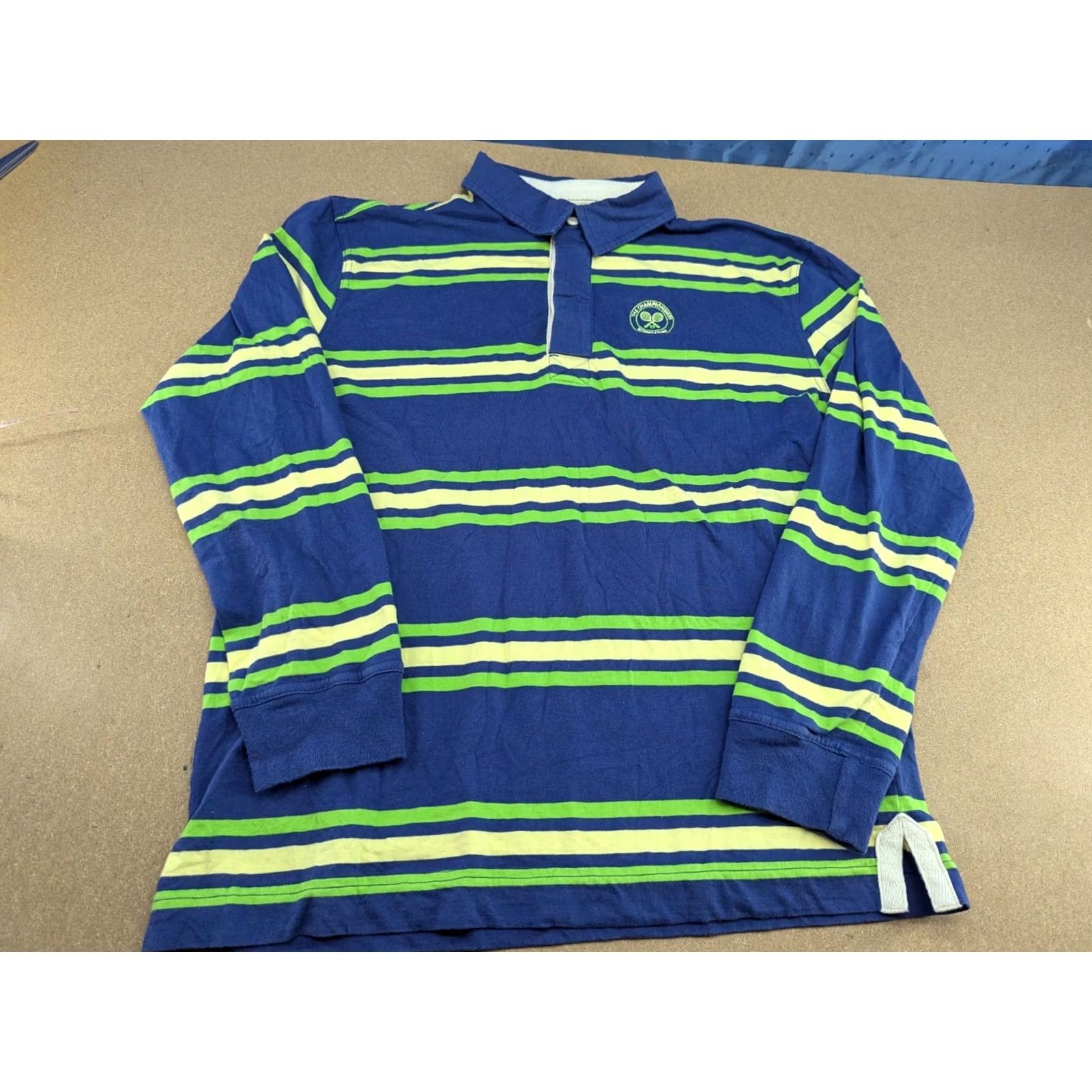 Vintage Wimbledon Mens Polo Shirt Shirt Small Blue All England Lawn Tennis Croquet Club Rugby Size US S / EU 44-46 / 1 - 2 Thumbnail