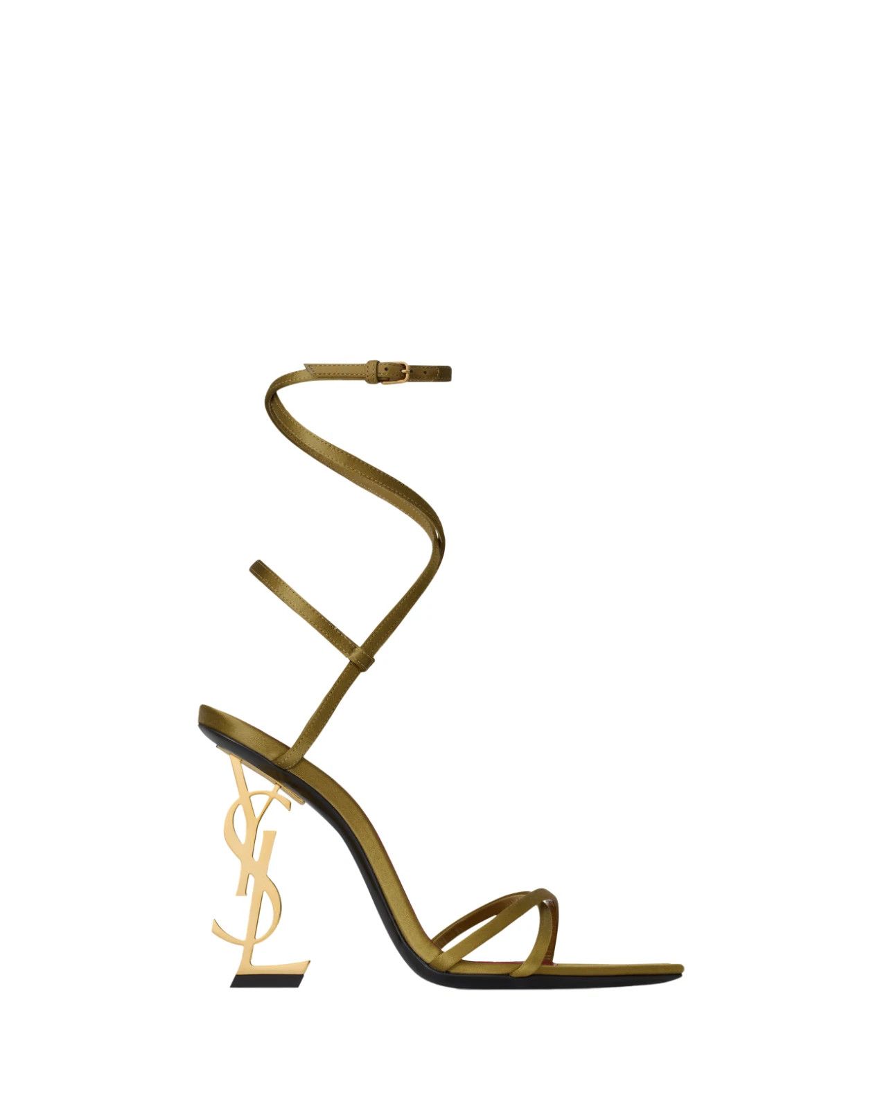 Saint Laurent Opyum Cuba Gold Satin 110mm Sandals
