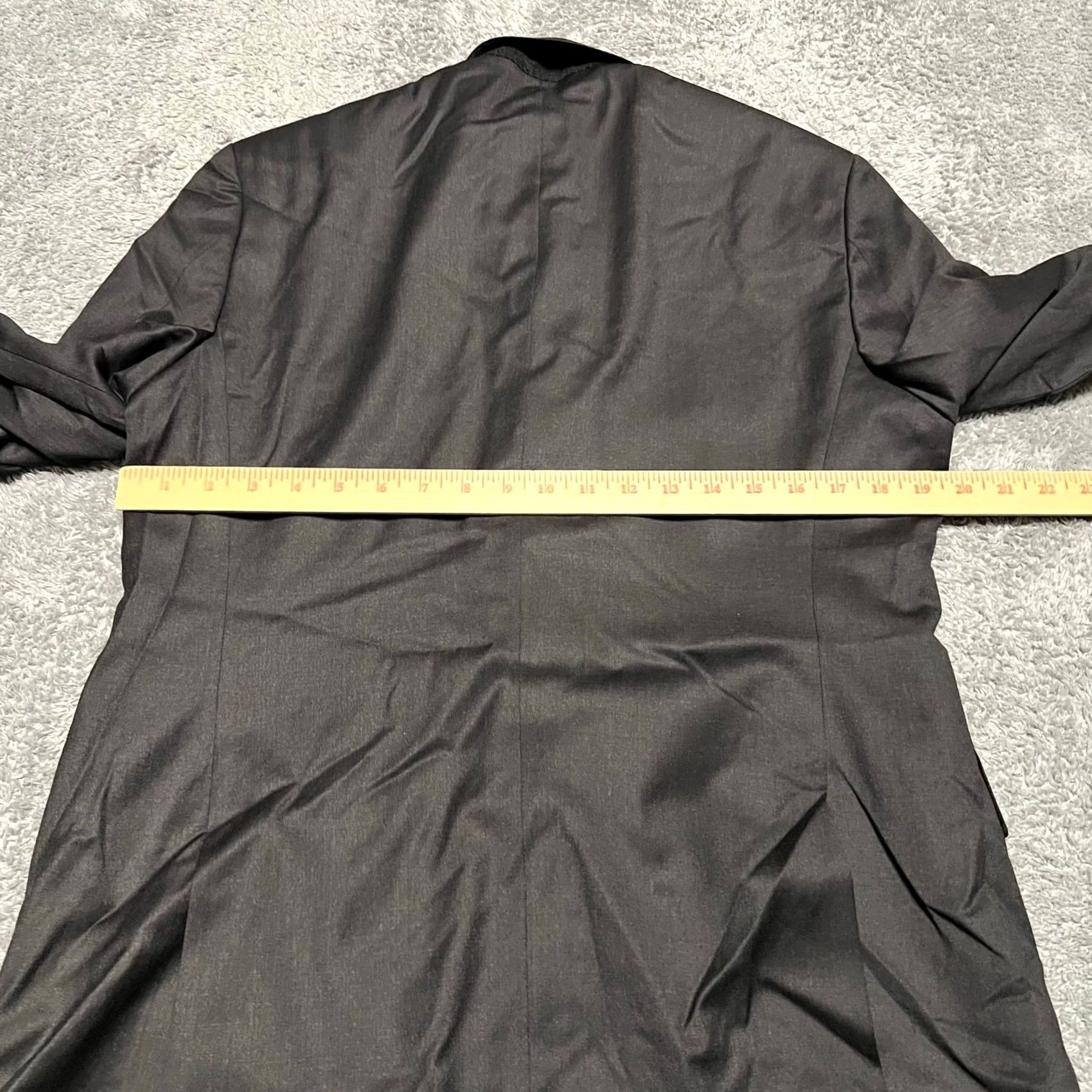 Hugo Boss HUGO BOSS Coat Mens 40 Black Blazer 40S Reda Super Wool Two Button Sport Size 40R - 7 Thumbnail