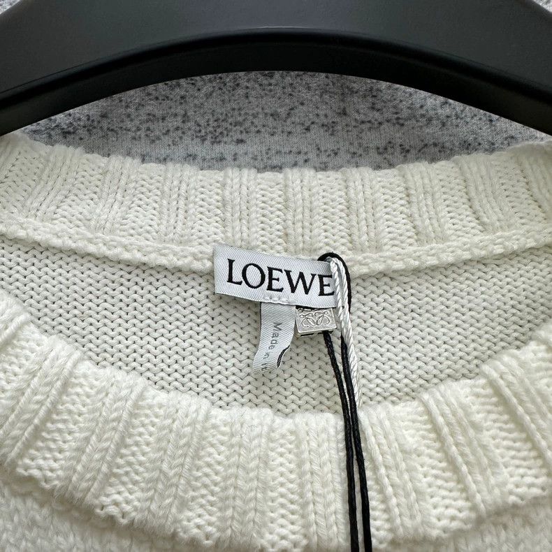 Loewe LOEWE White embroidered tassel sweater Size L / US 10 / IT 46 - 4 Thumbnail