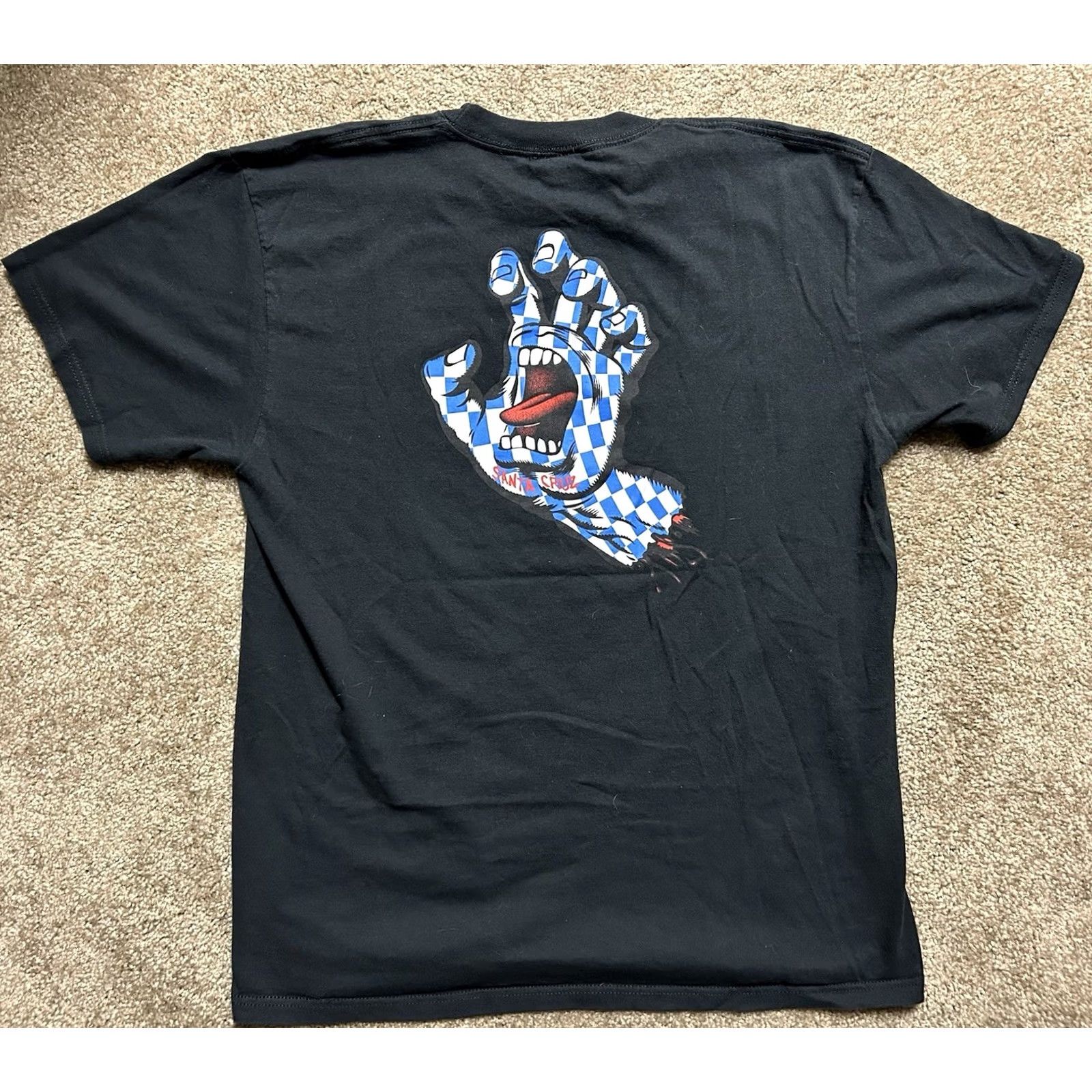 Vintage VINTAGE Santa Cruz Jim Phillips Screaming Hand Men’s T Shirt L Black 90s Skateboarding Mens T-Shirt Size US L / EU 52-54 / 3 - 2 Thumbnail