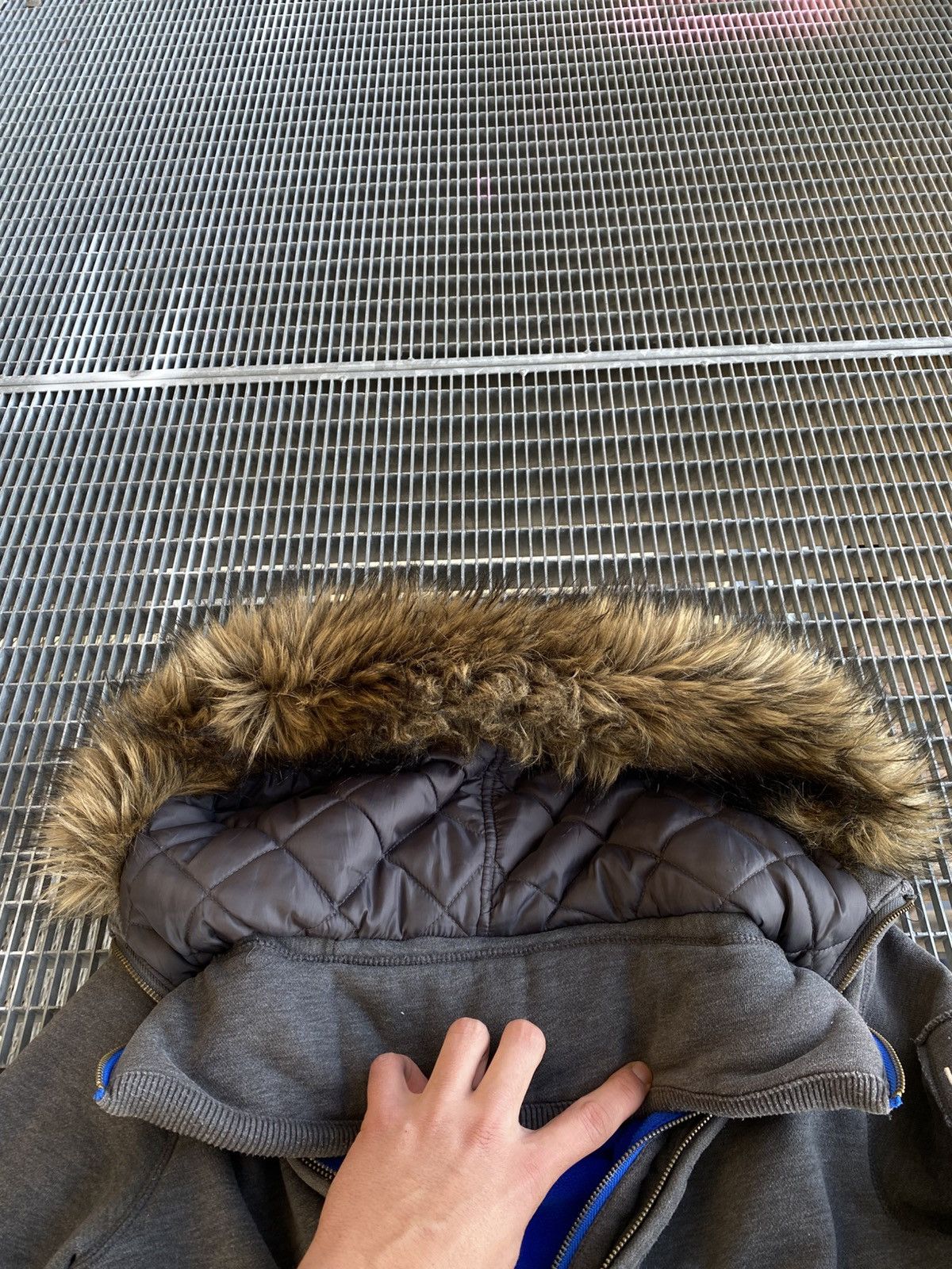 Streetwear Hollister Y2K Fur Double Zip Hoodie Sweaters Knitwear