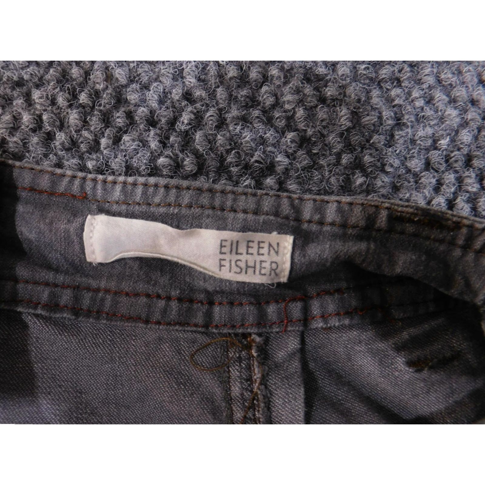 Eileen Fisher Eileen Fisher Pants Womens 10 Gray Made in USA Cropped Tie Hem Stretch Organic Size 32" / US 10 / IT 46 - 4 Thumbnail