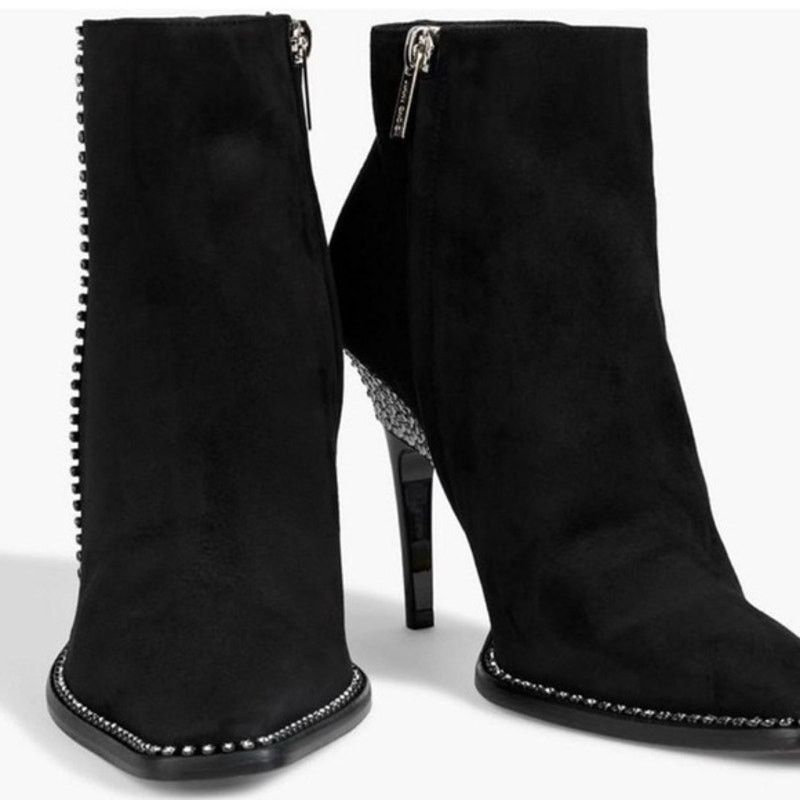 Jimmy Choo Jimmy Choo Brecken Black Suede Crystal Booties - Size 8.5 Size US 8.5 / IT 38.5 - 2 Thumbnail