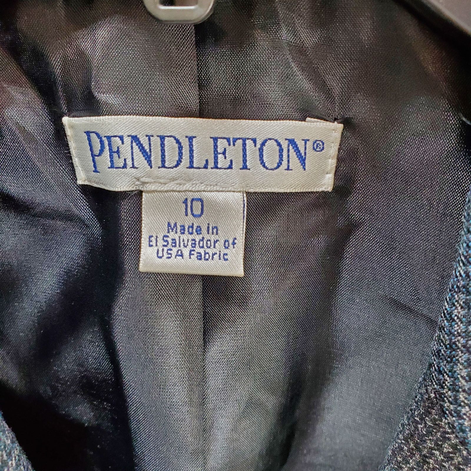 Pendleton Pendleton Blazer Jacket Womens 10 Blue Plaid Virgin Wool Size L / US 10 / IT 46 - 12 Thumbnail