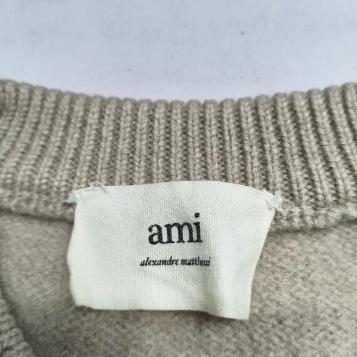 AMI AMIPARIS Heart Logo Wool Sweater -2507 Size US L / EU 52-54 / 3 - 4 Thumbnail