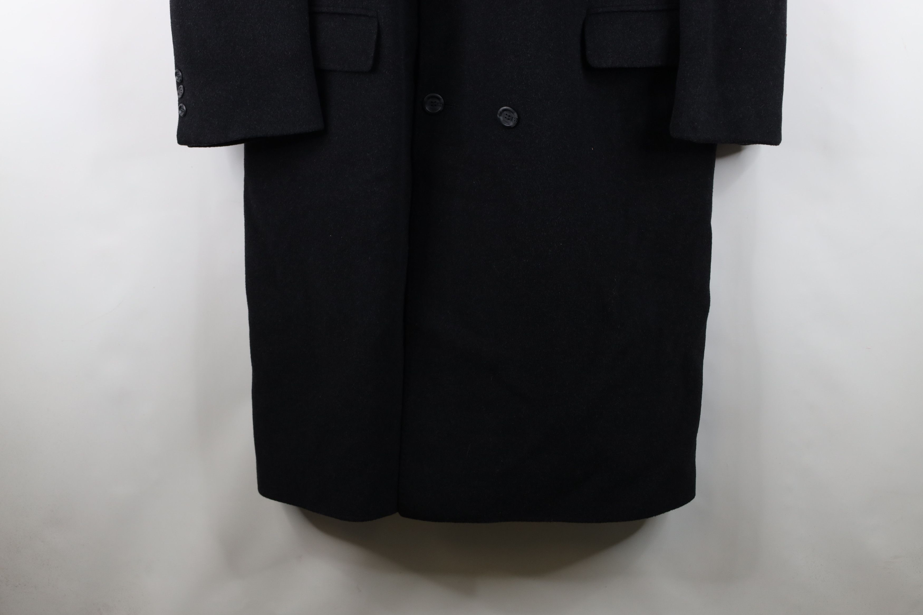 Vintage Vintage 90s Rockabilly Double Breasted Overcoat Jacket Black Size US XXL / EU 58 / 5 - 3 Thumbnail