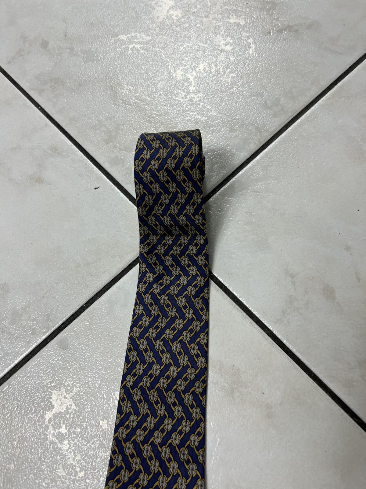 Hermes Vintage Hermes Paris silk tie monogram 7267 MA Size ONE SIZE - 4 Thumbnail