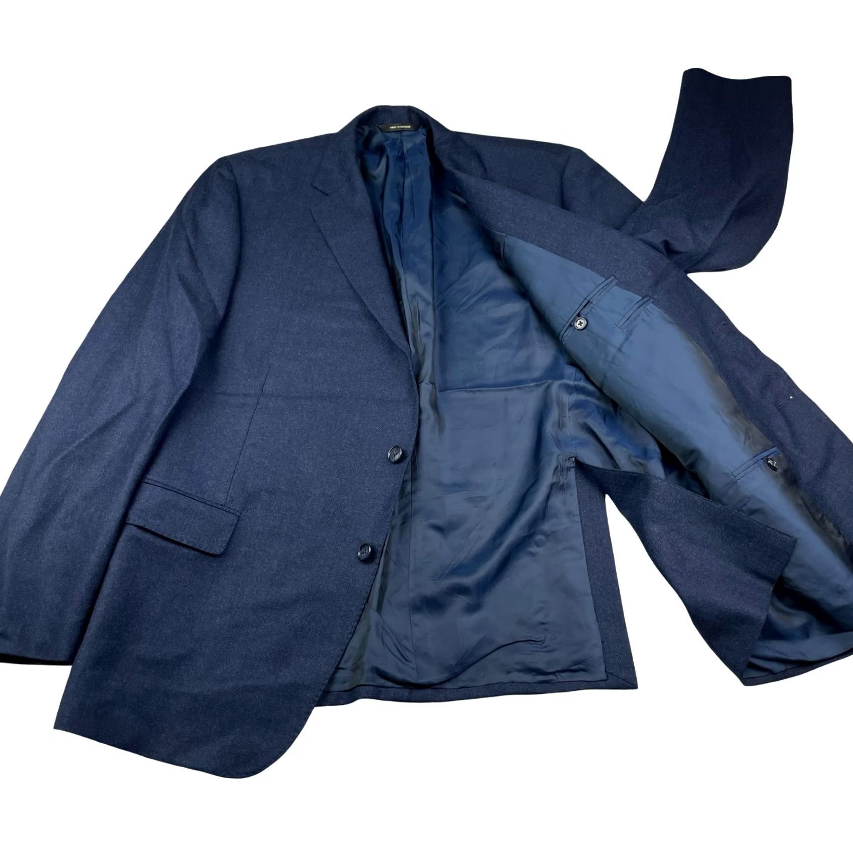 Paul Stuart Paul Stuart Blazer Navy Blue 2-Button 48R Wool Super 130's Men’s Jacket Coat Single-Breasted Notch Lapel Vintage: No Size 48R - 3 Thumbnail