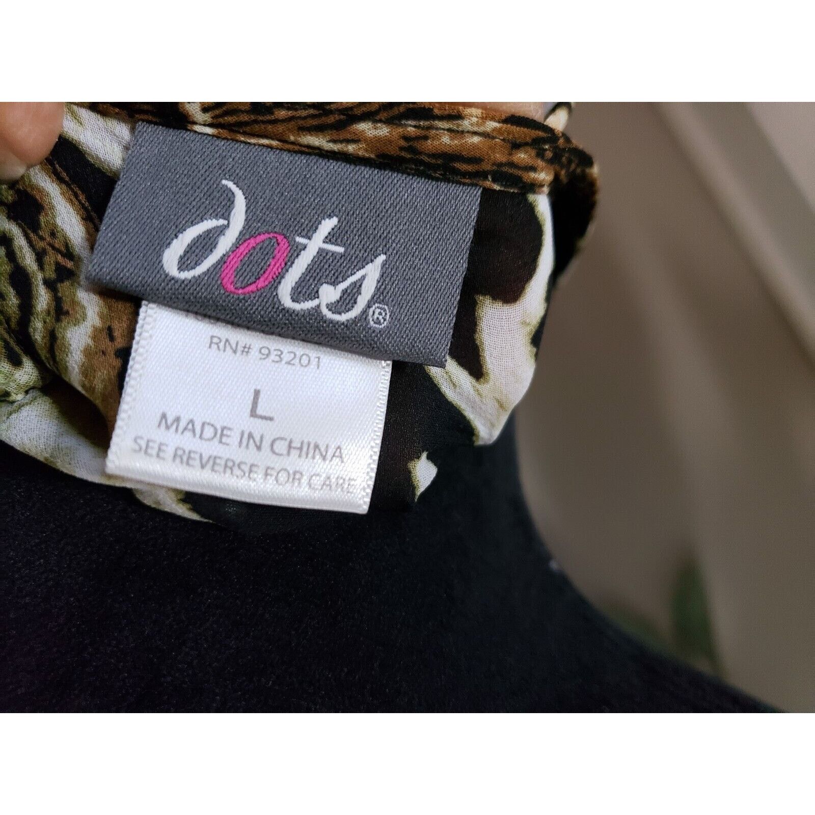 Other Dots Polyester V-Neck Long Sleeve Casual Top Blouse Size L Size L / US 10 / IT 46 - 8 Thumbnail
