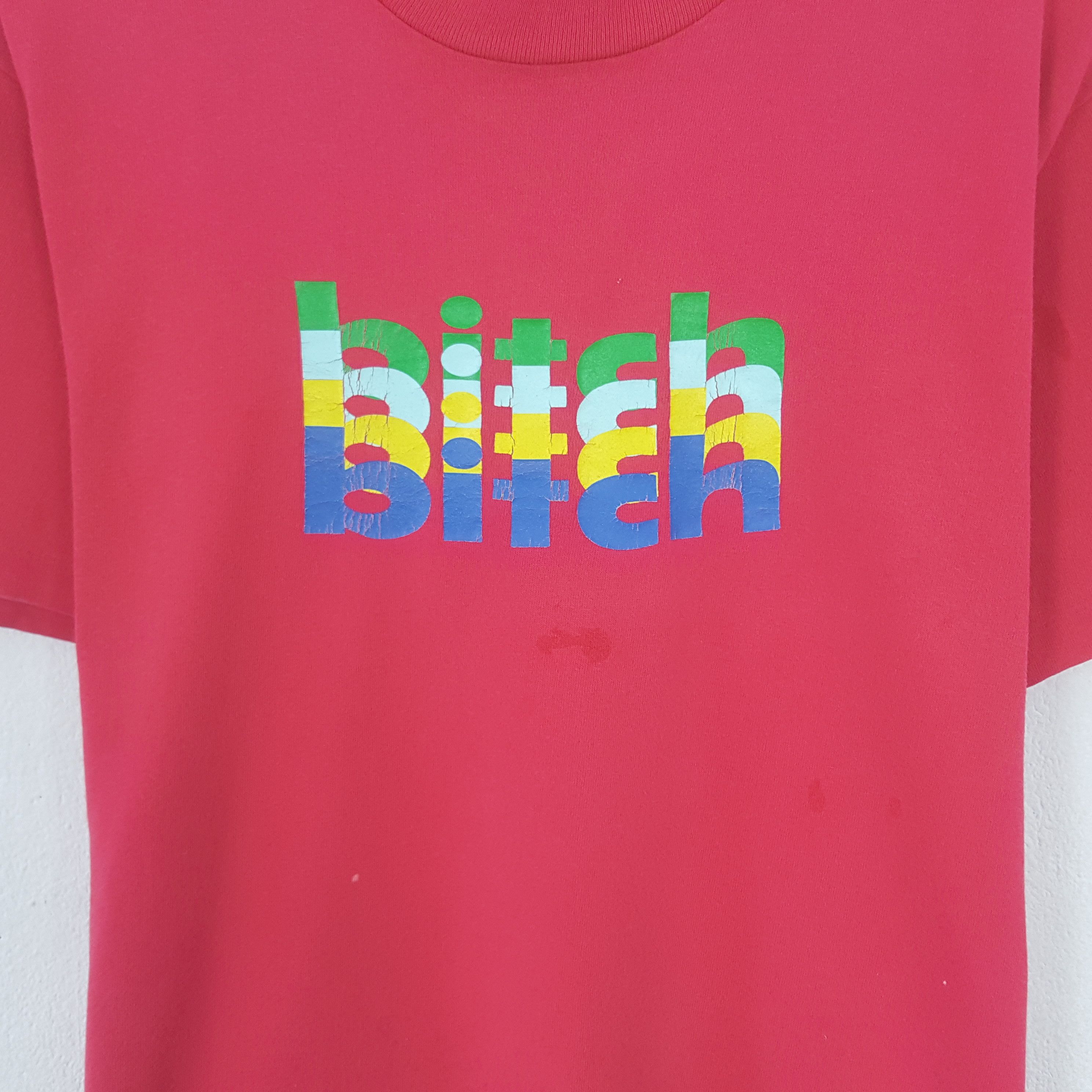 Japanese Brand Vintage 90’s Bitch Skateboard Rainbow T-shirt Size US M / EU 48-50 / 2 - 2 Thumbnail