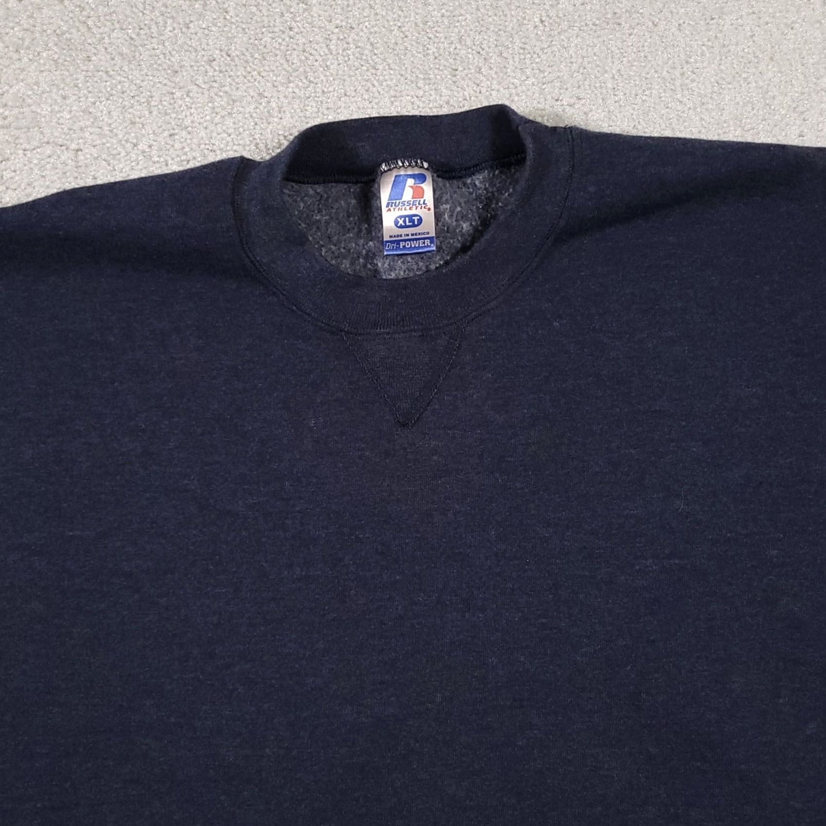Russell Athletic VINTAGE Russell Crewneck Sweatshirt Mens XLT Blue Fleece Pullover Sweatshirt Size US XL / EU 56 / 4 - 3 Thumbnail