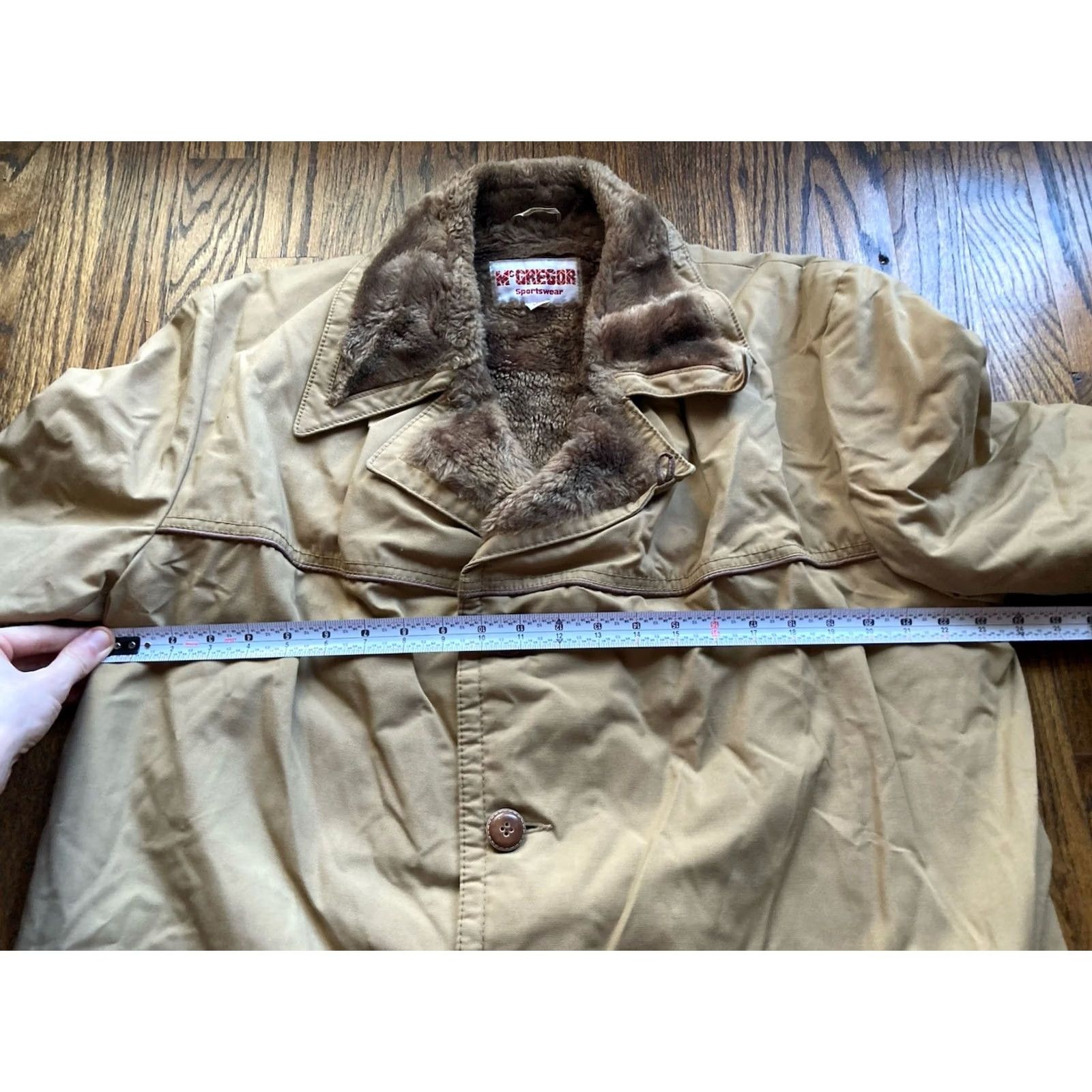 McGregor VINTAGE McGregor Jacket Mens 46L Western Sherpa Faux Fur Lined Coat Beige Jacket Size US S / EU 44-46 / 1 - 3 Thumbnail