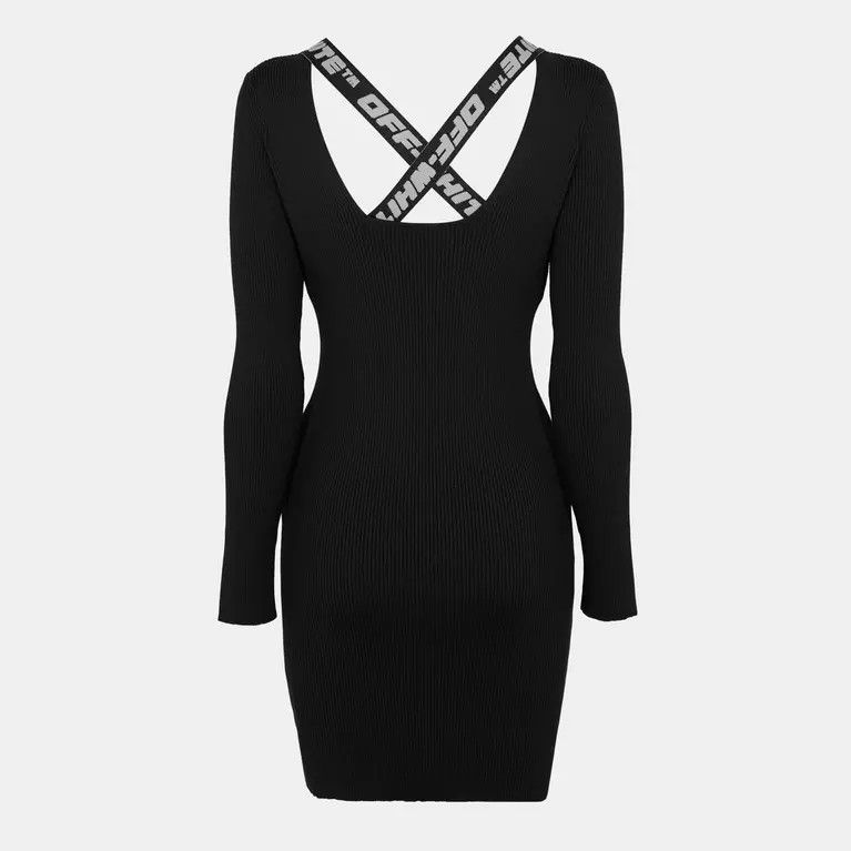 Off-White o1y1225 Mini Dress in Black Size S / US 4 / IT 40 - 2 Thumbnail