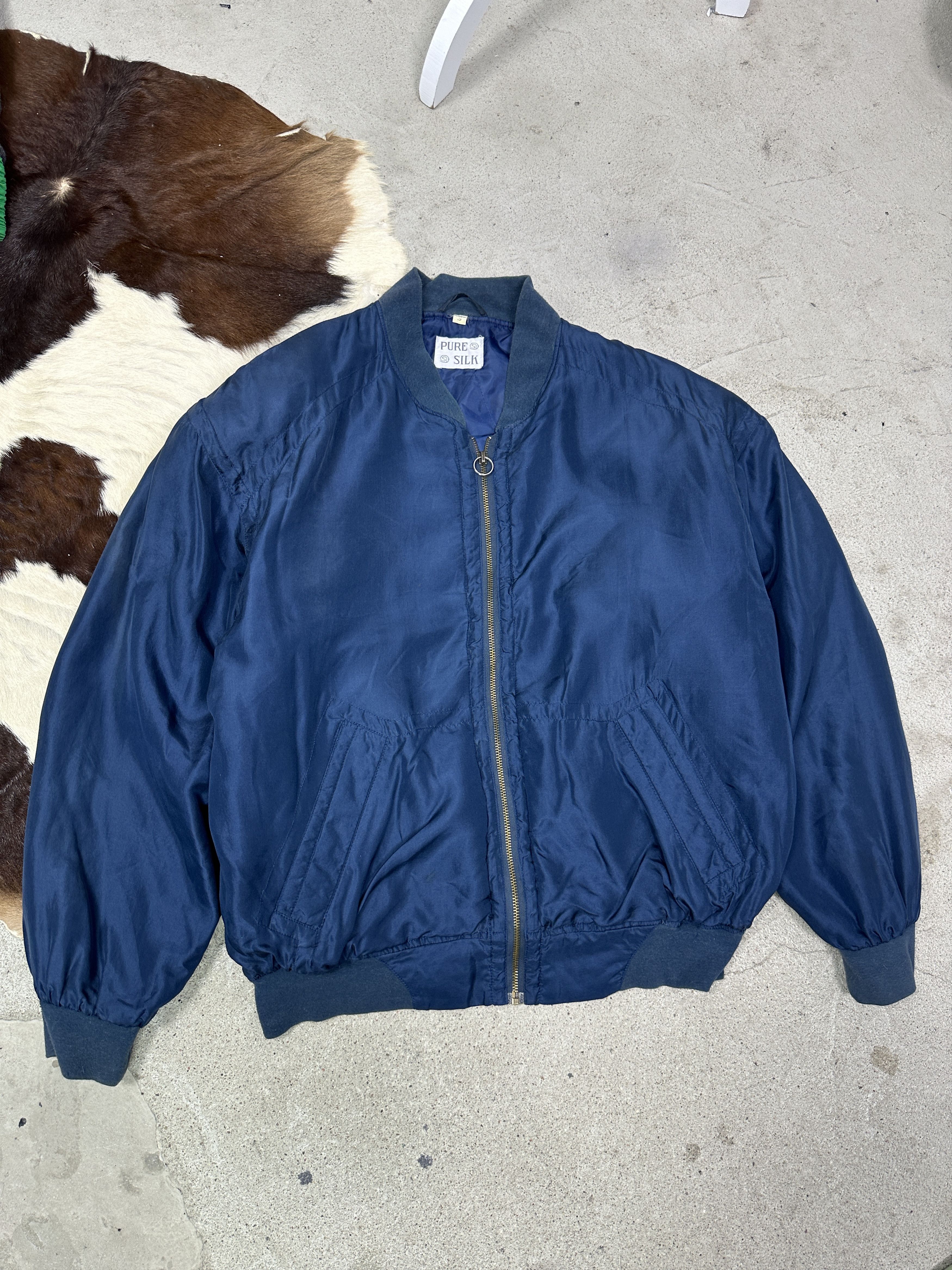 Vintage Vintage Streetwear Preppy Bomber Jacket 100% Silk Size US S / EU 44-46 / 1 - 6 Thumbnail