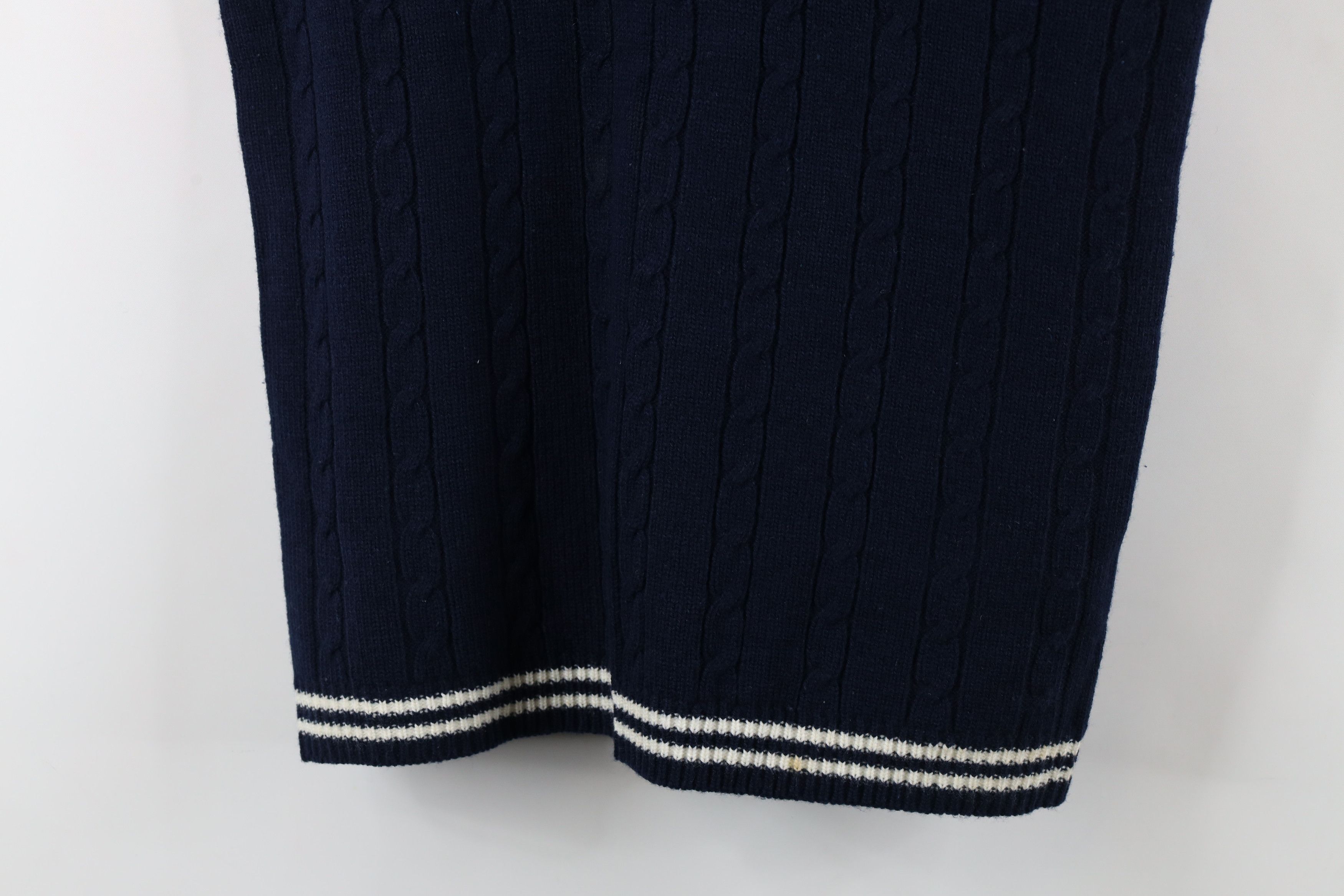 Vintage Vintage 90s Streetwear Striped Cable Knit Sweater Vest Size S / US 4 / IT 40 - 3 Thumbnail