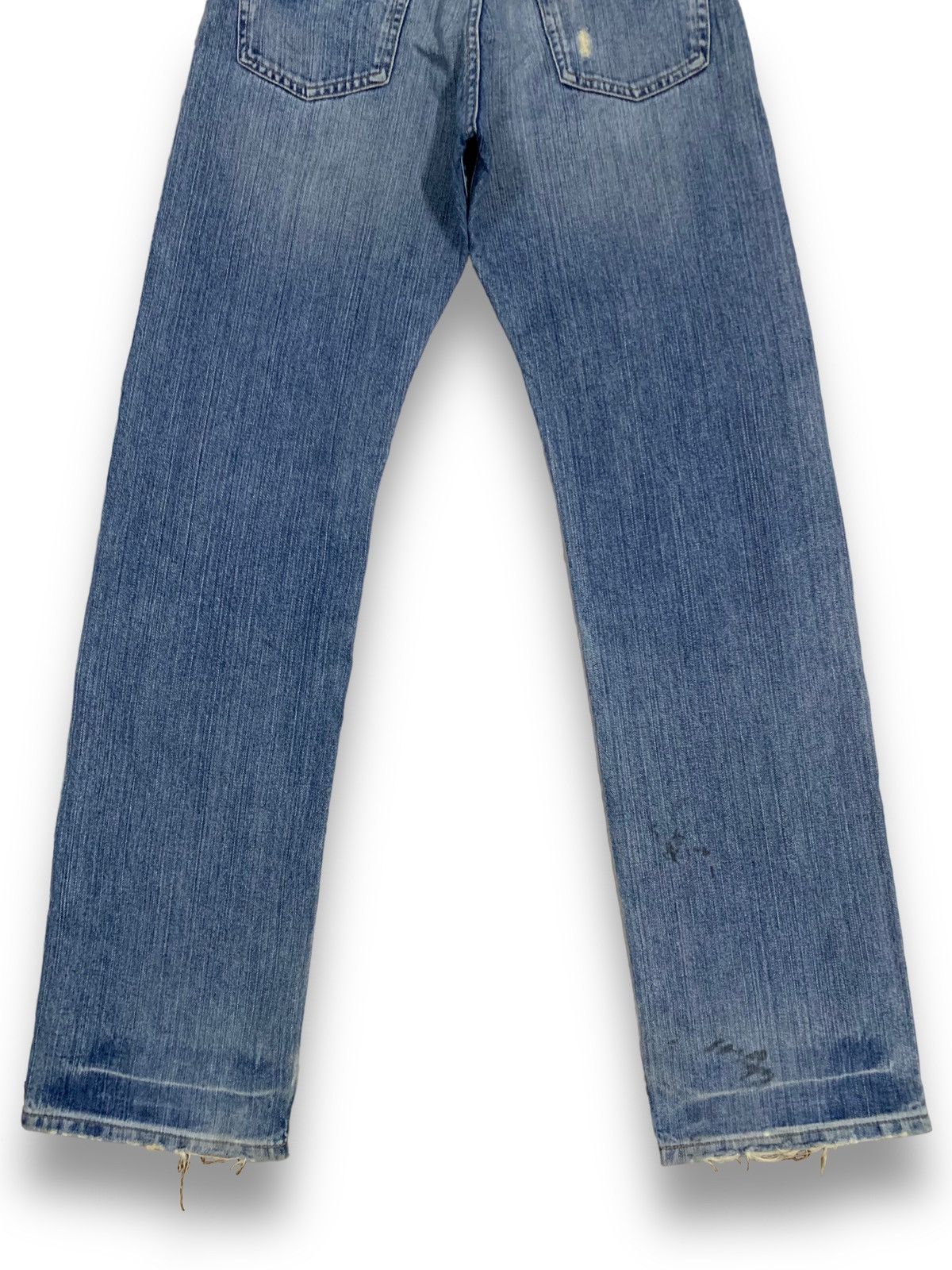 Uniqlo Vintage Y2K Uniqlo Blue Washed Loose Fit Distressed Jeans Size US 30 / EU 46 - 13 Thumbnail
