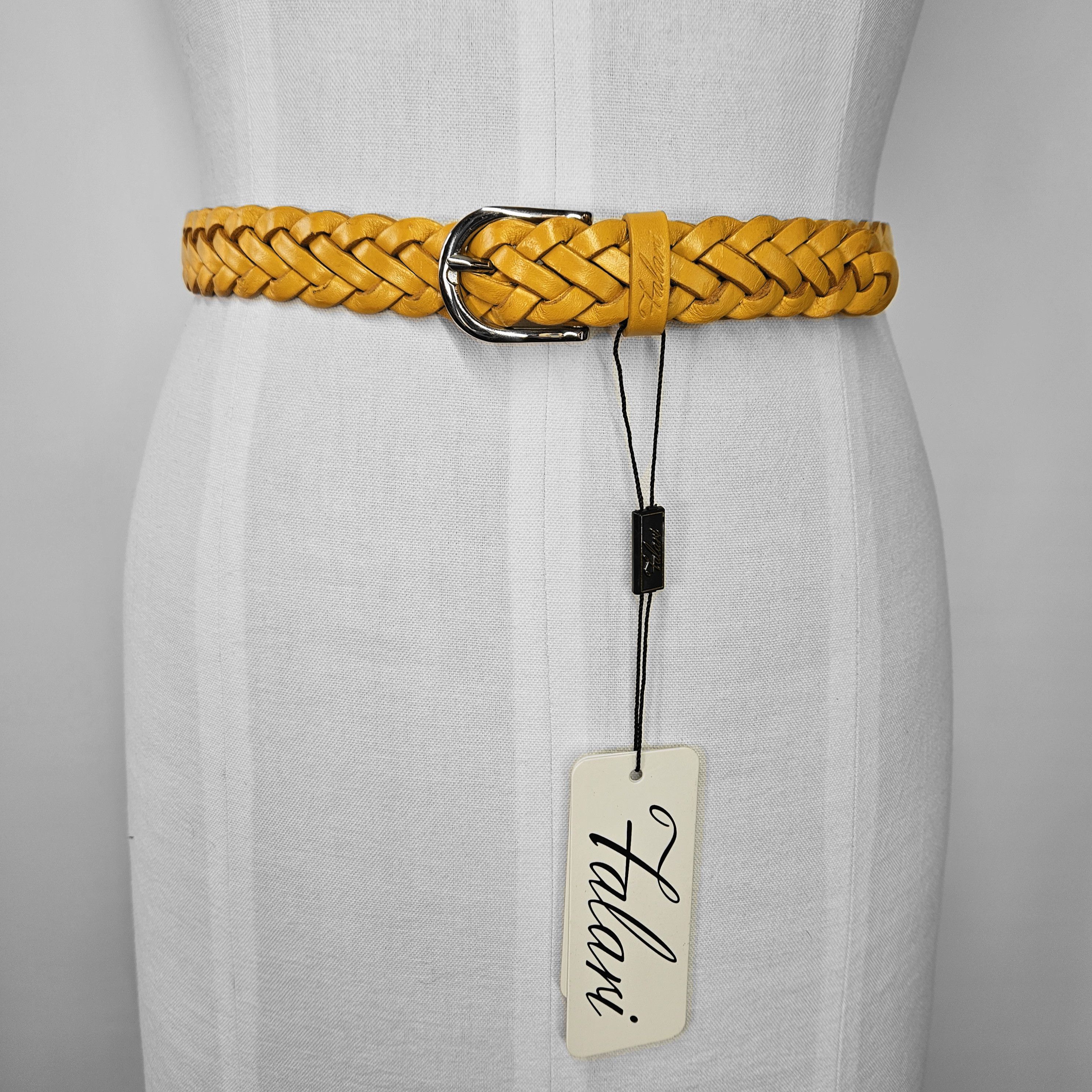 Other Falari 32" Max NEW Belt Braided Woven Gold Orange Leather Size ONE SIZE - 2 Thumbnail