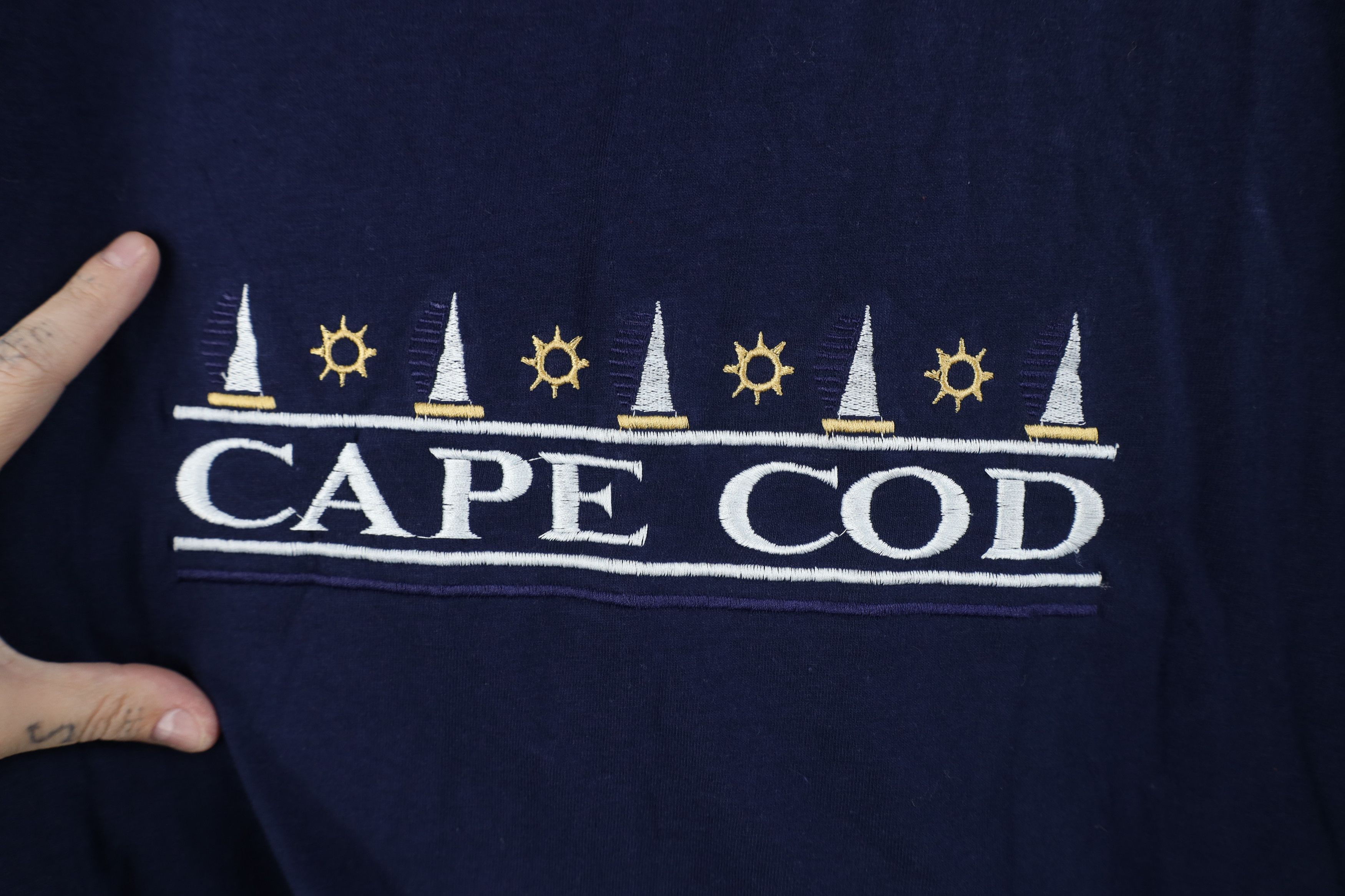 Vintage Deadstock Vintage 90s Streetwear Cape Cod Sailboat T-Shirt Size US XL / EU 56 / 4 - 4 Thumbnail