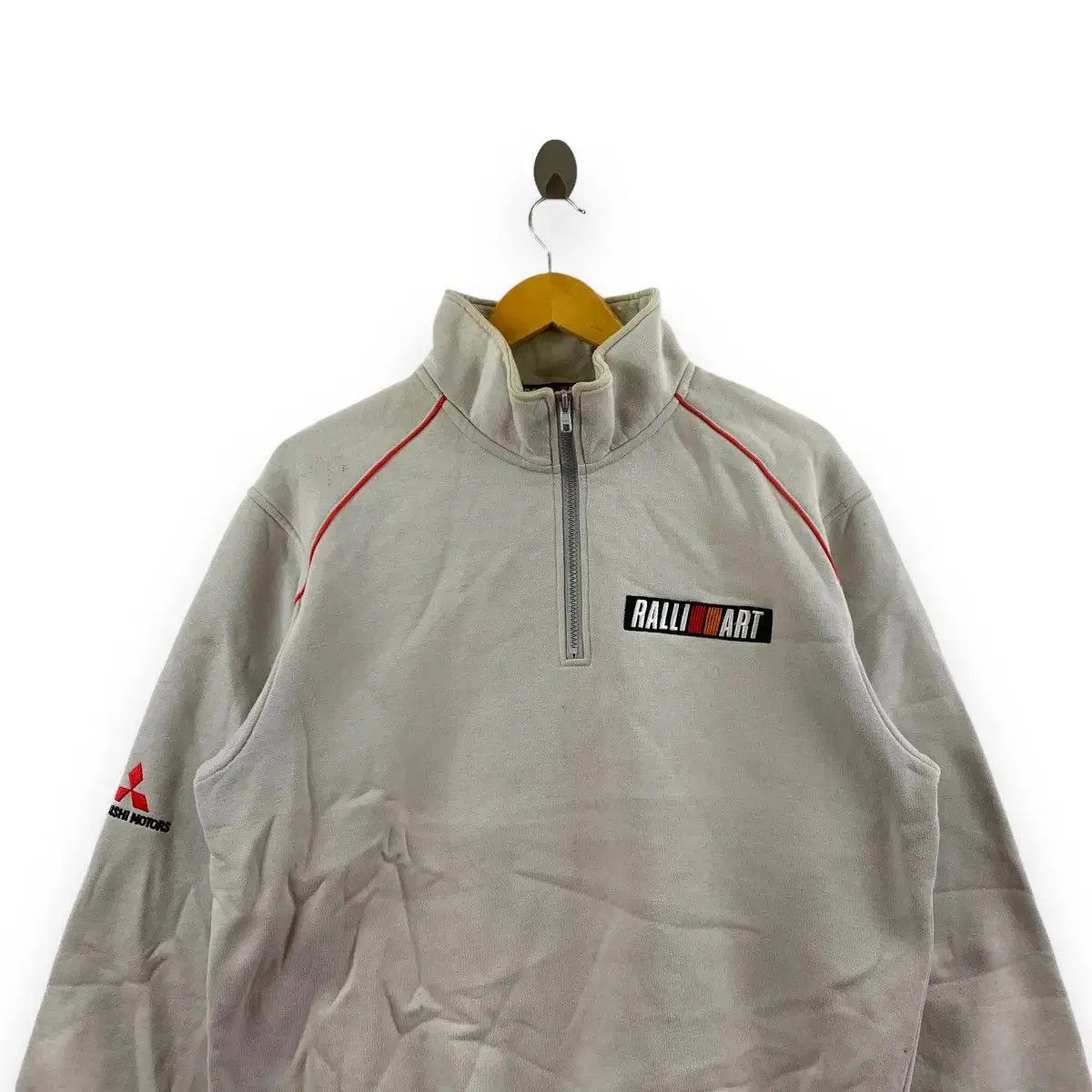 Vintage Vintage RALLIART MITSUBISHI Half Zipper Sweatshirt Size US XL / EU 56 / 4 - 2 Thumbnail