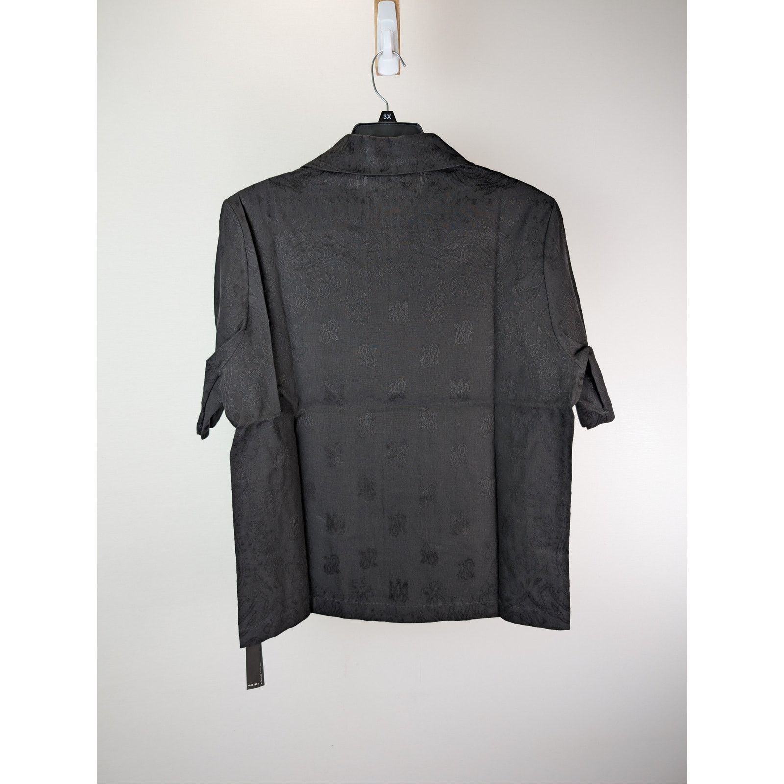 Amiri o1rshd1 MA Bandana Linen Camp Shirt in Black S Size US S / EU 44-46 / 1 - 10 Thumbnail