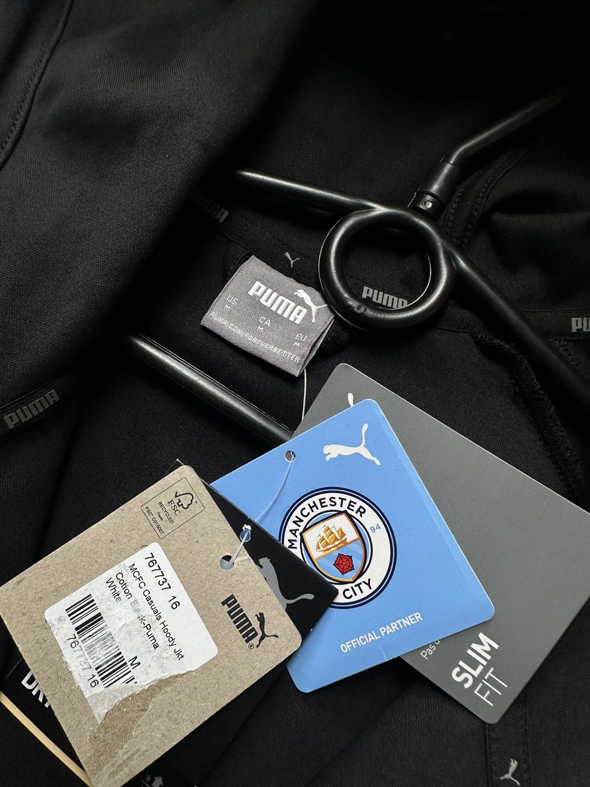 Puma Puma x Manchester City soccer zip hoodie black drill tech M Size US M / EU 48-50 / 2 - 3 Thumbnail