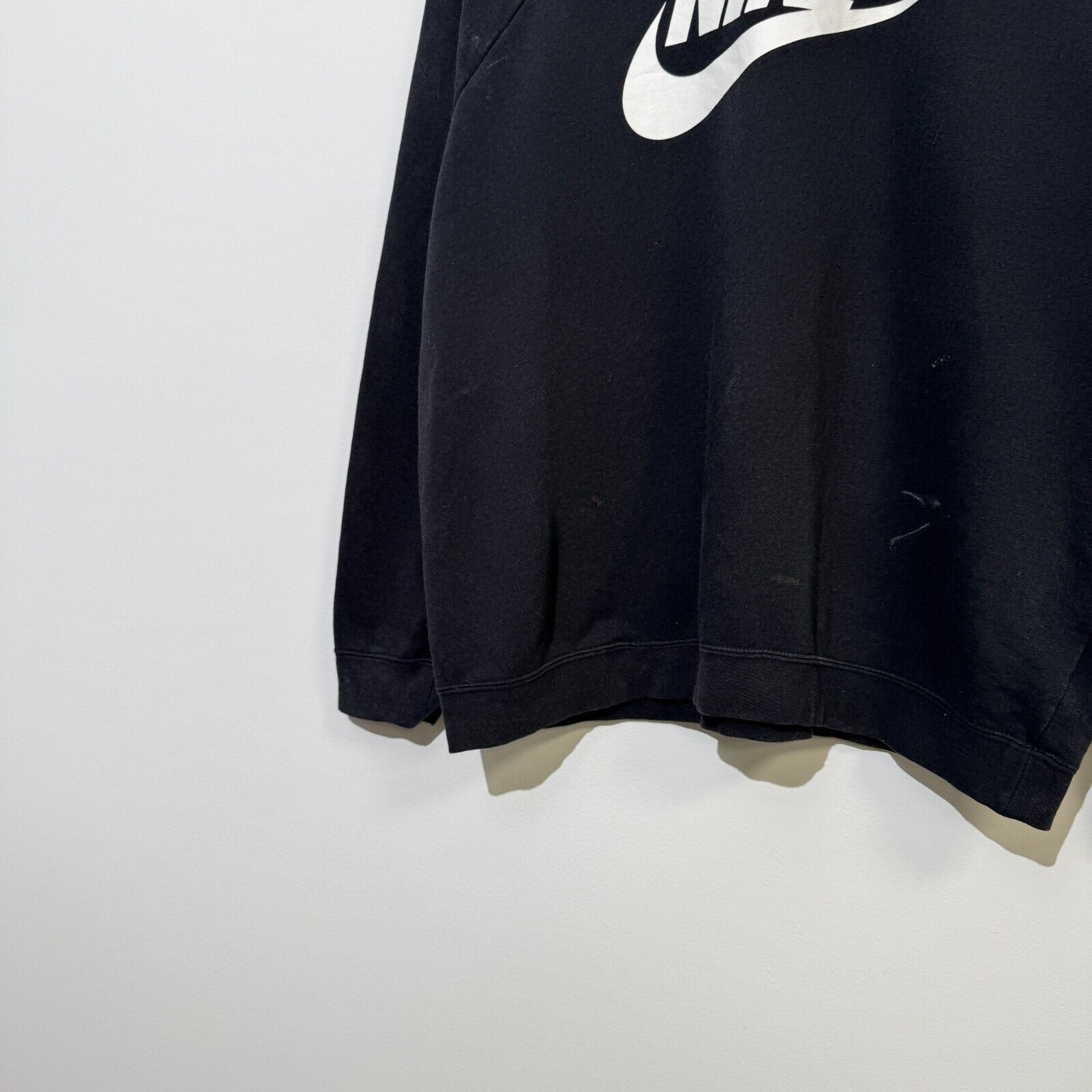 Nike × Vintage Nike Unisex Black Cotton Crop Top Crewneck Size XL Size US XL / EU 56 / 4 - 4 Thumbnail