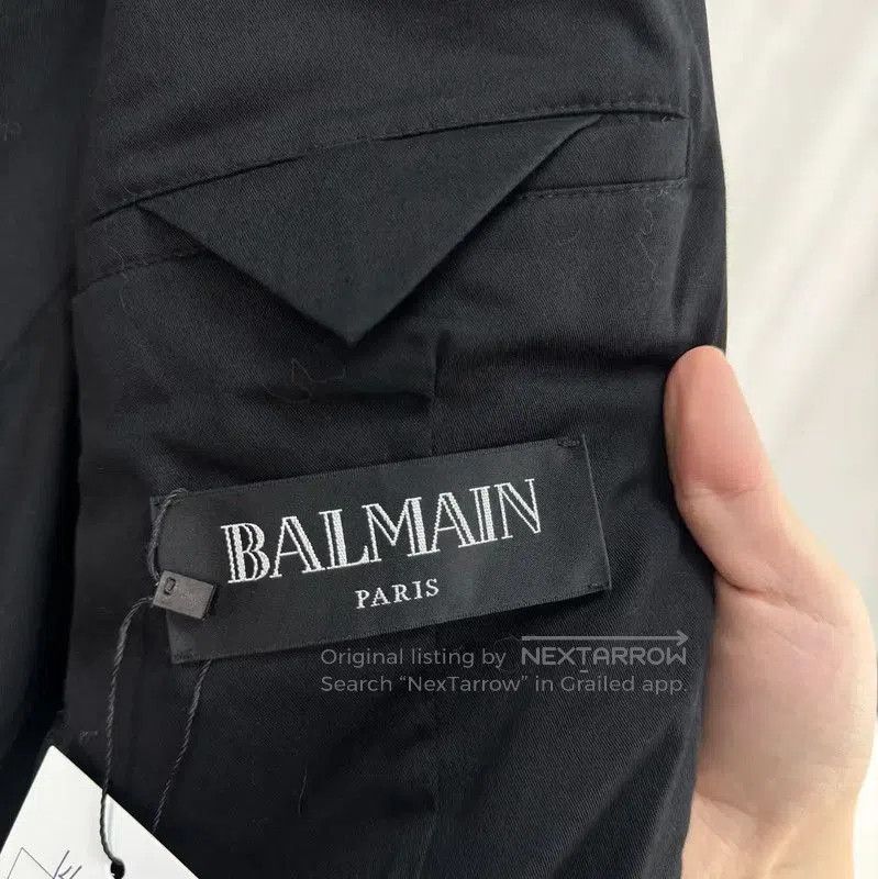 Balmain Balmain Black Leather and Velvet Short Jacket . Size US XL / EU 56 / 4 - 5 Thumbnail